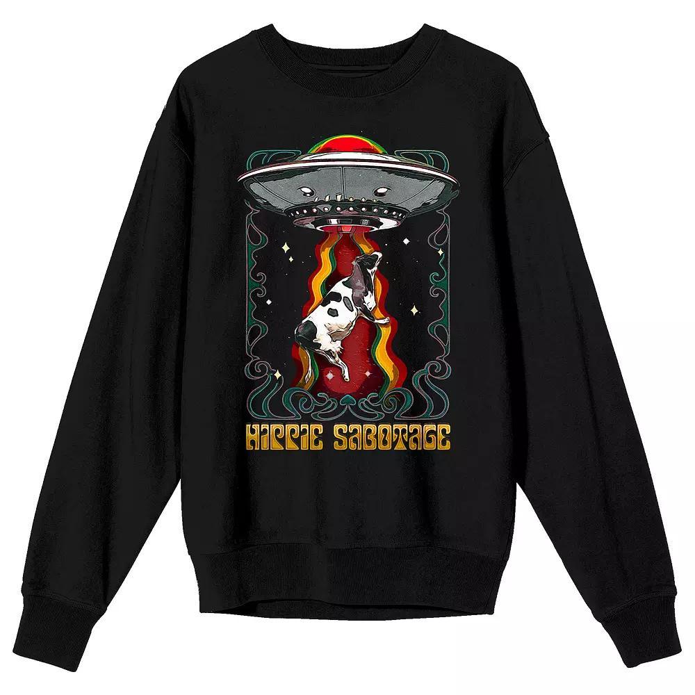 Men's Hippie Sabotage Alien Ship Sweatshirt, Size: Large, Black Product Image