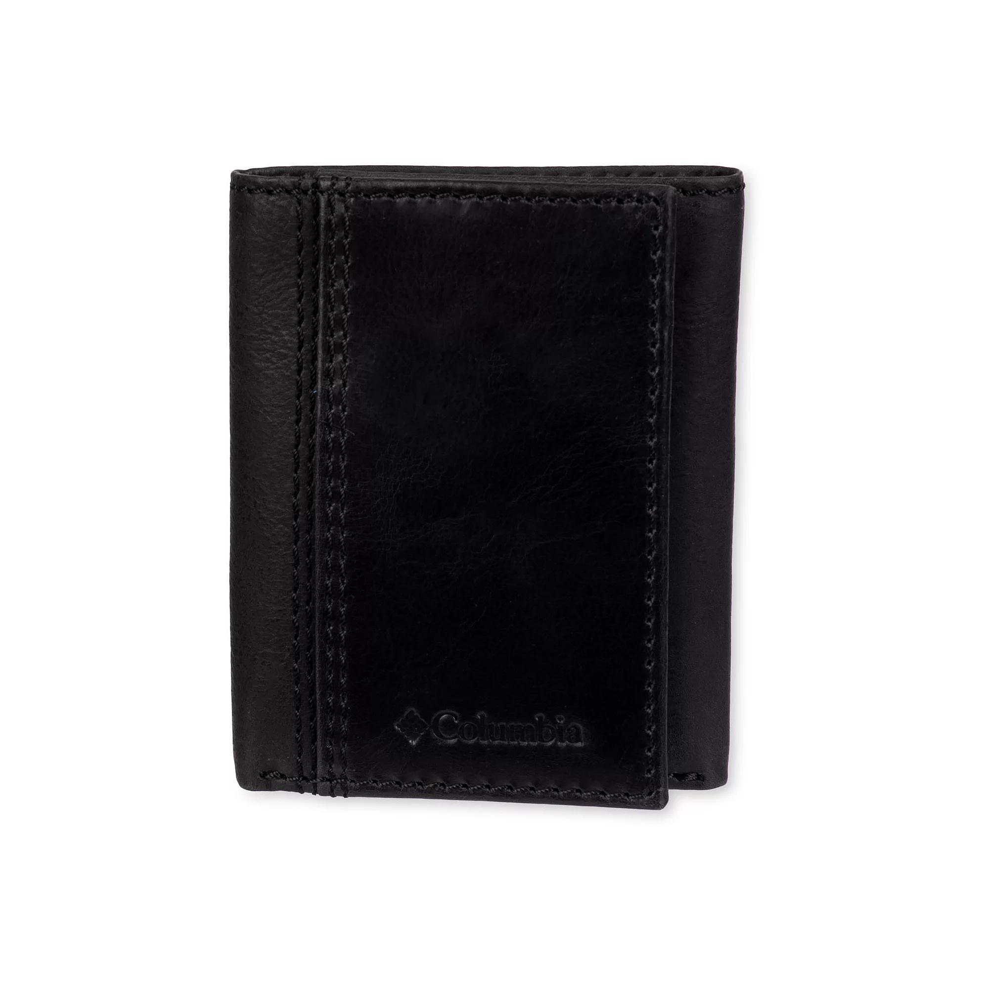 Men's Columbia RFID-Blocking Extra-Capacity Trifold Wallet with Exterior Pocket, Black Product Image