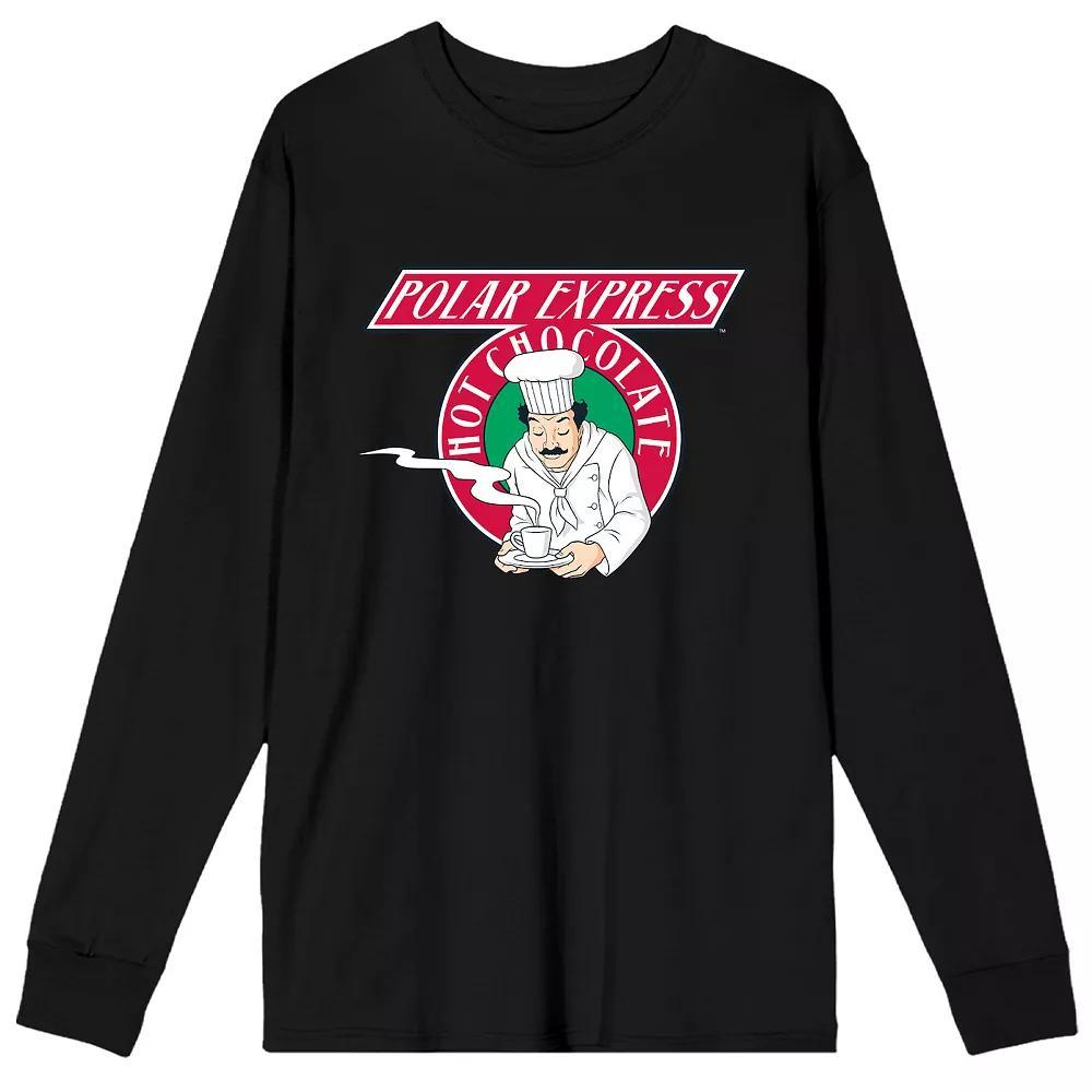 Men's Polar Express Hot Chocolate Long Sleeve Tee, Size: XL, Black Product Image