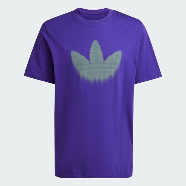 adidas Skeleton Trefoil Tee Collegiate Purple XS Mens Product Image