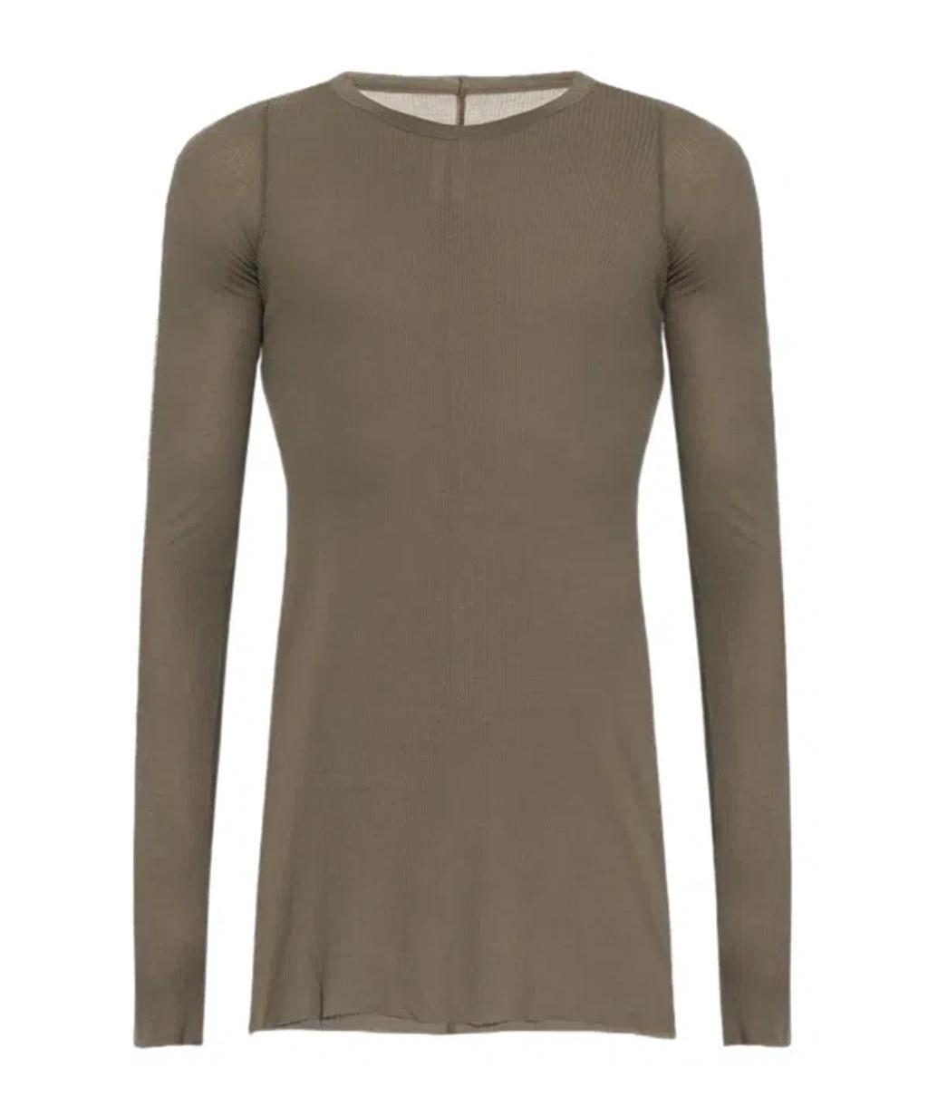 RICK OWENS Long-sleeved T-shirt In Brown Product Image