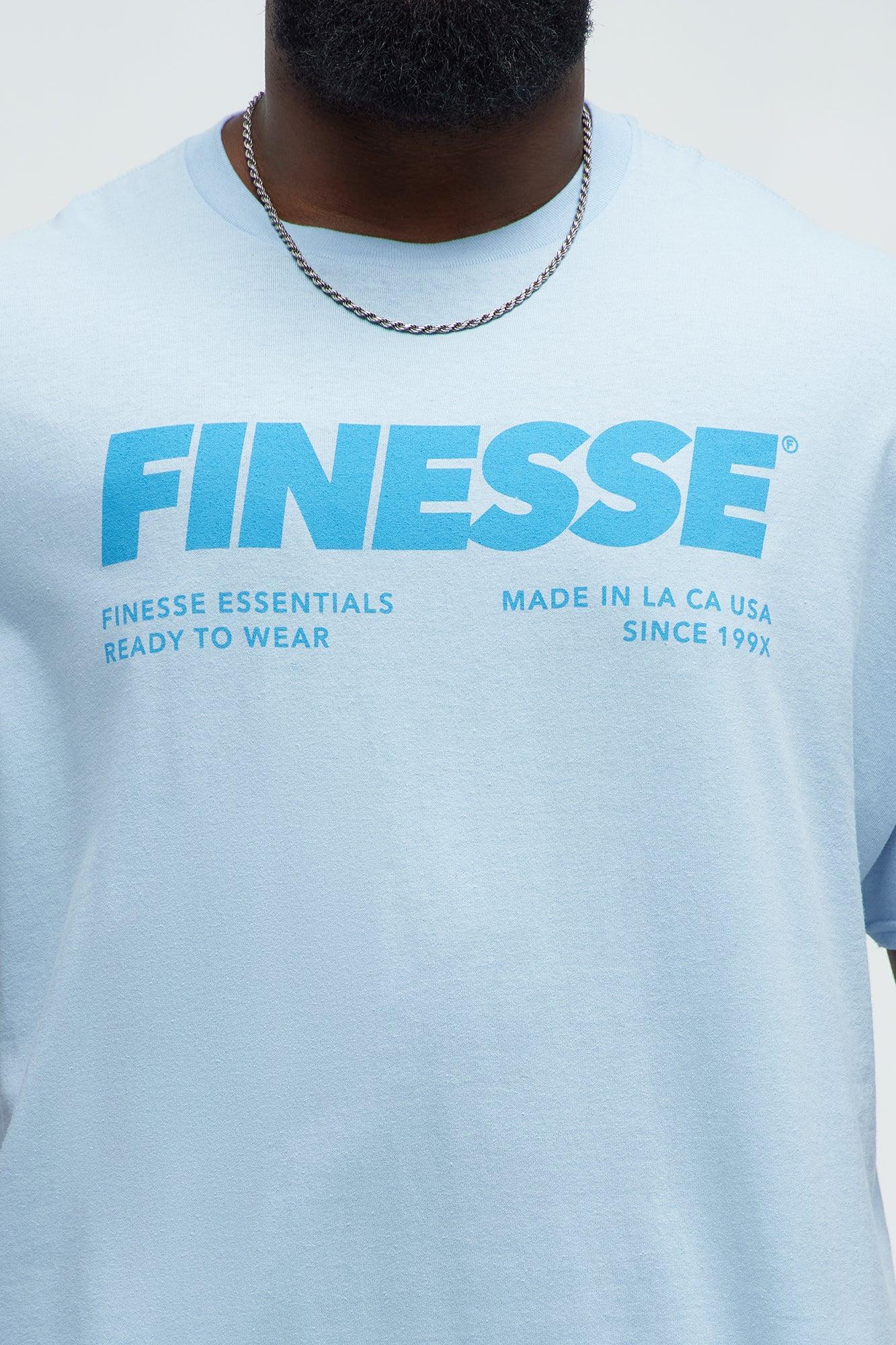 Finesse Short Sleeve Crew Neck T shirt - Light Blue Product Image