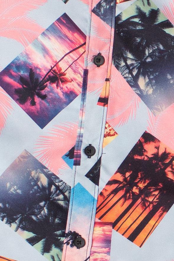 Sunset Palms Button Up Shirt Product Image