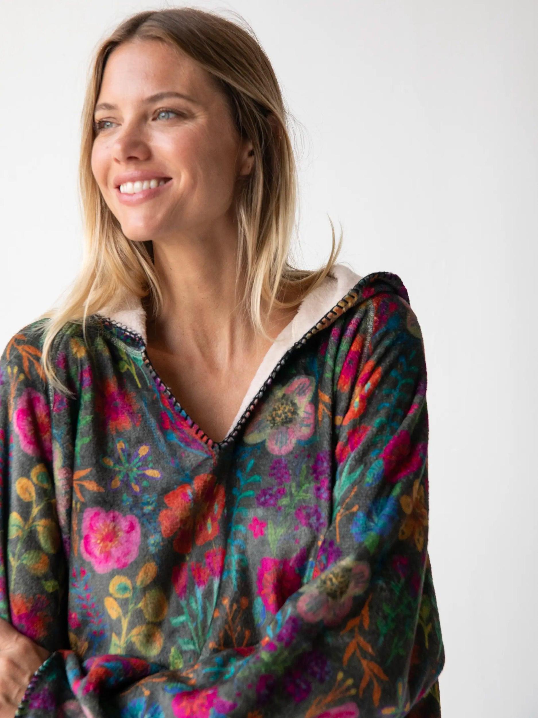 Cozy Blanket Hoodie - Rainbow Garden Product Image