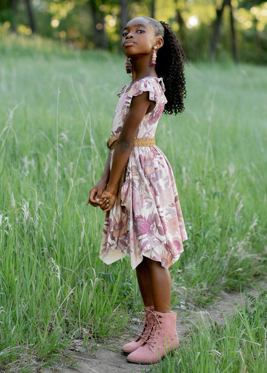 Twilla Dress in Shell Floral Girls Product Image