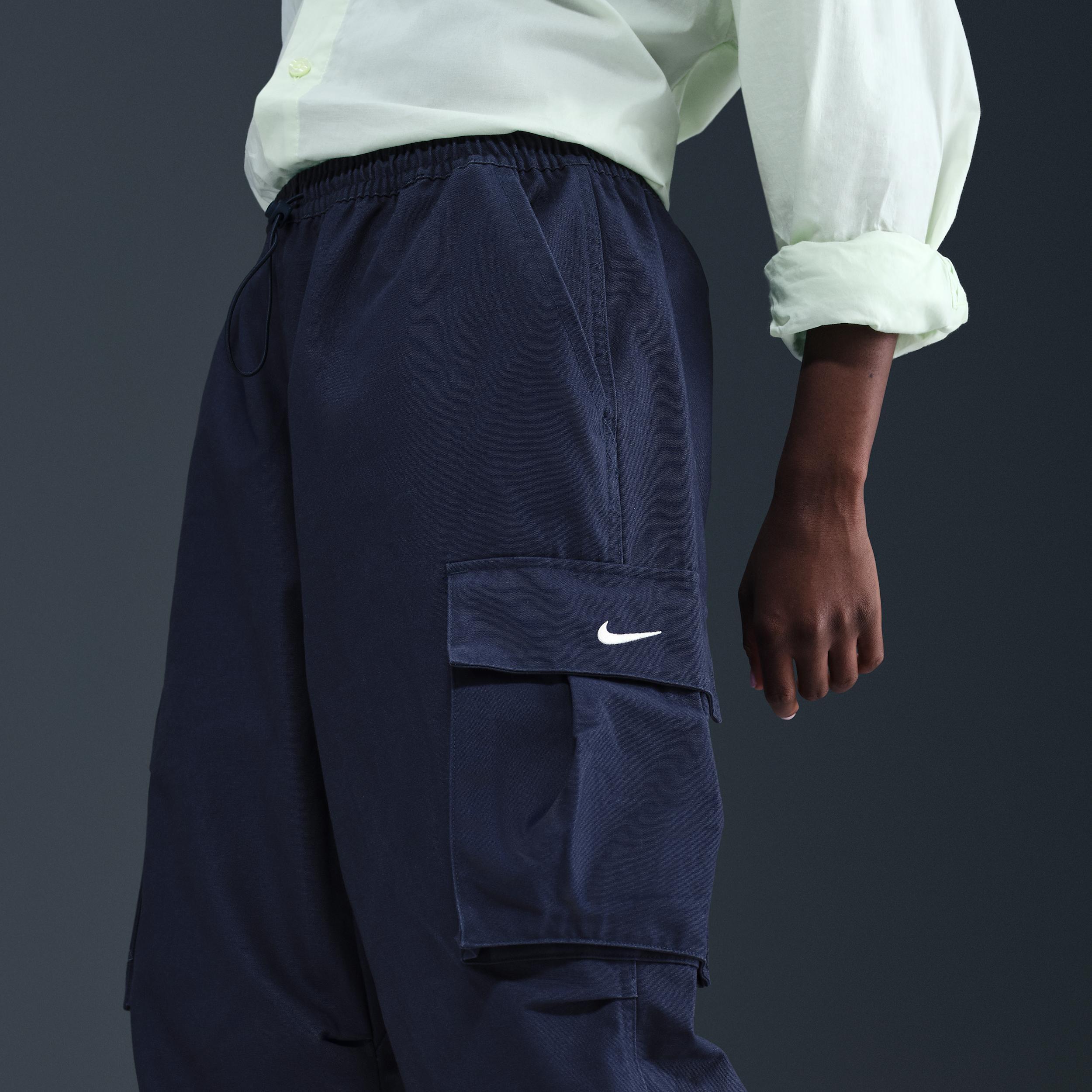 Women's Nike Sportswear Mid-Rise Oversized Woven Cargo Pants Product Image