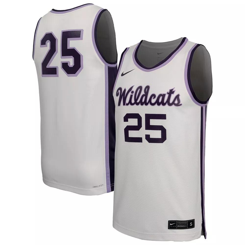 Men's Nike  White Kansas State Wildcats #25 Retro Replica Basketball Jersey, Size: Small Product Image