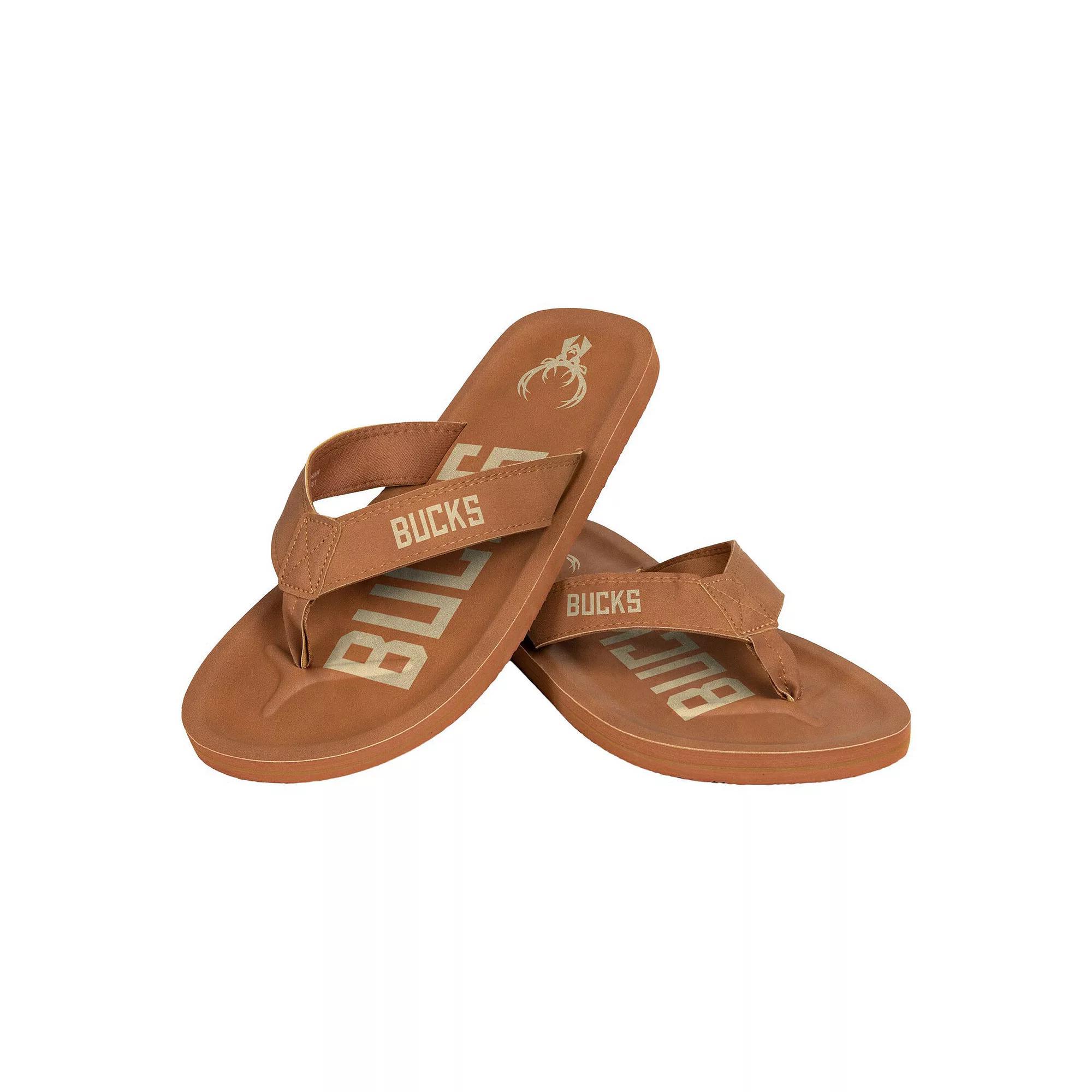Men's FOCO Milwaukee Bucks Color Pop Flip-Flop Sandals, Size: Large, Team Product Image
