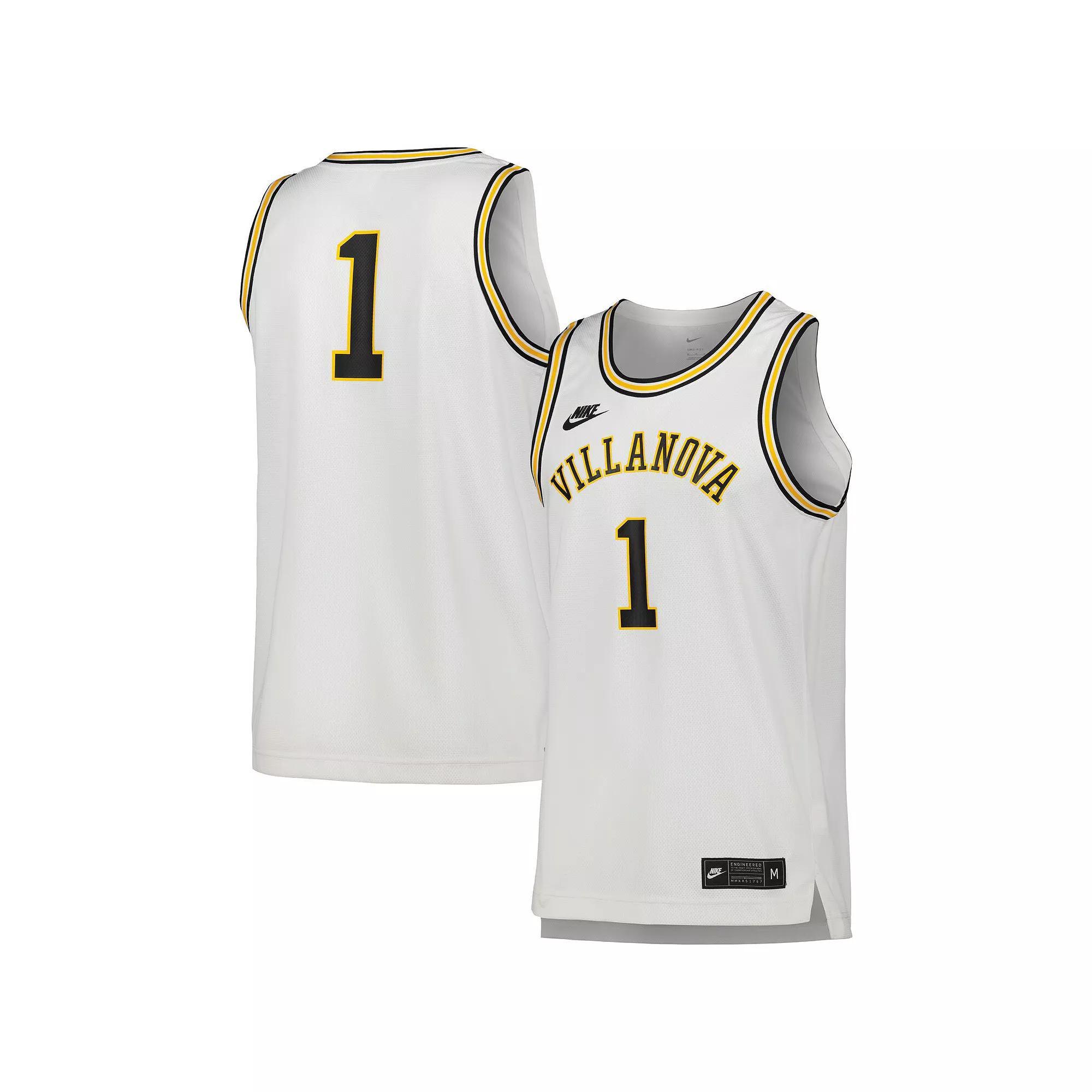 Men's Nike #1 White Villanova Wildcats Replica Basketball Jersey, Size: 2XL Product Image