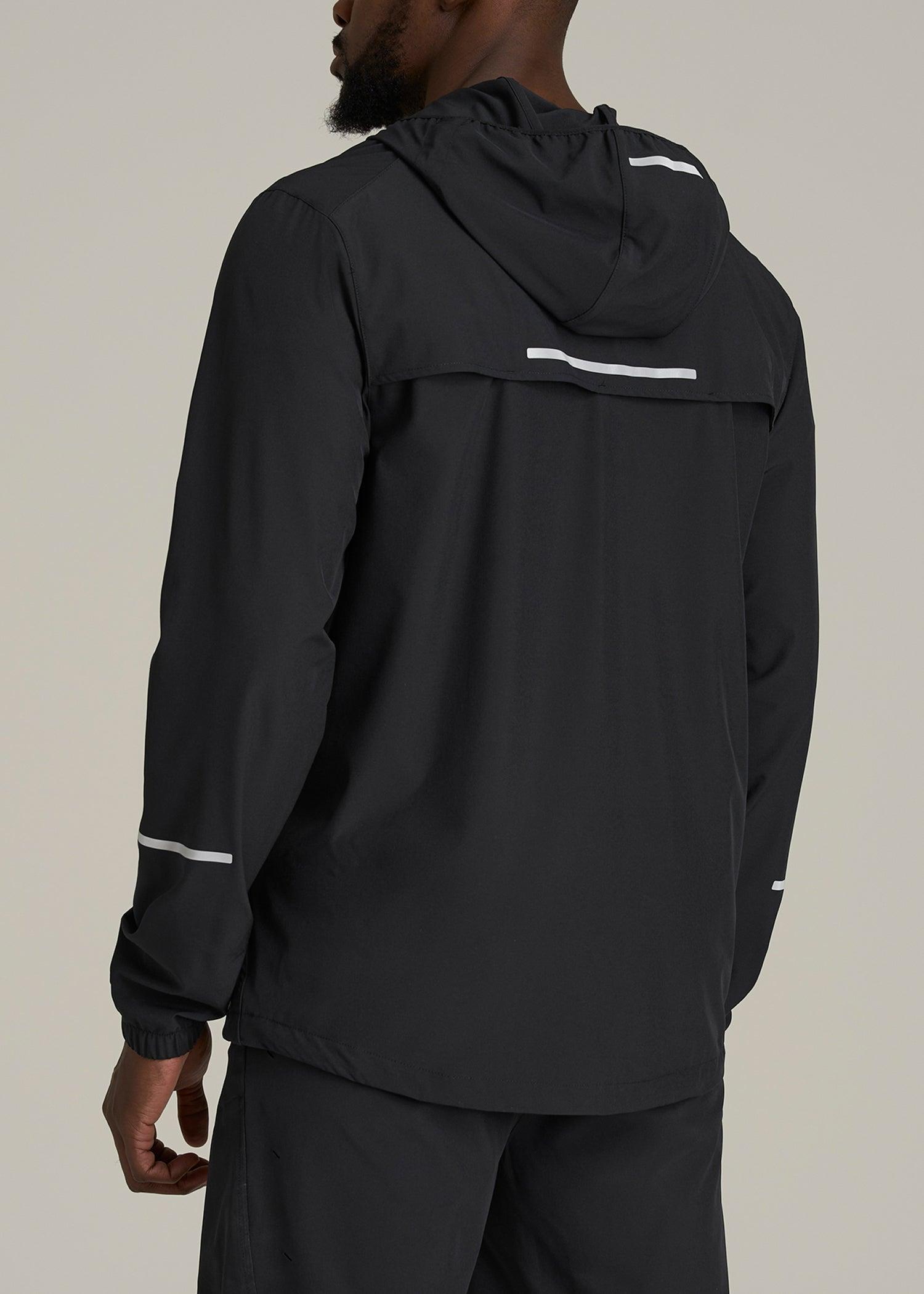 Featherweight Packable Anorak for Tall Men in Black Product Image