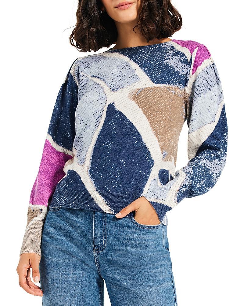 Nic+Zoe Printed Tiles Femme Sweater Product Image