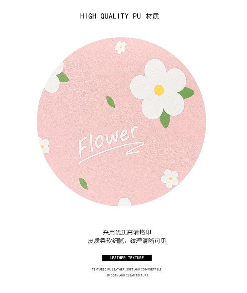 Floral Zip Faux Leather Wallet Product Image