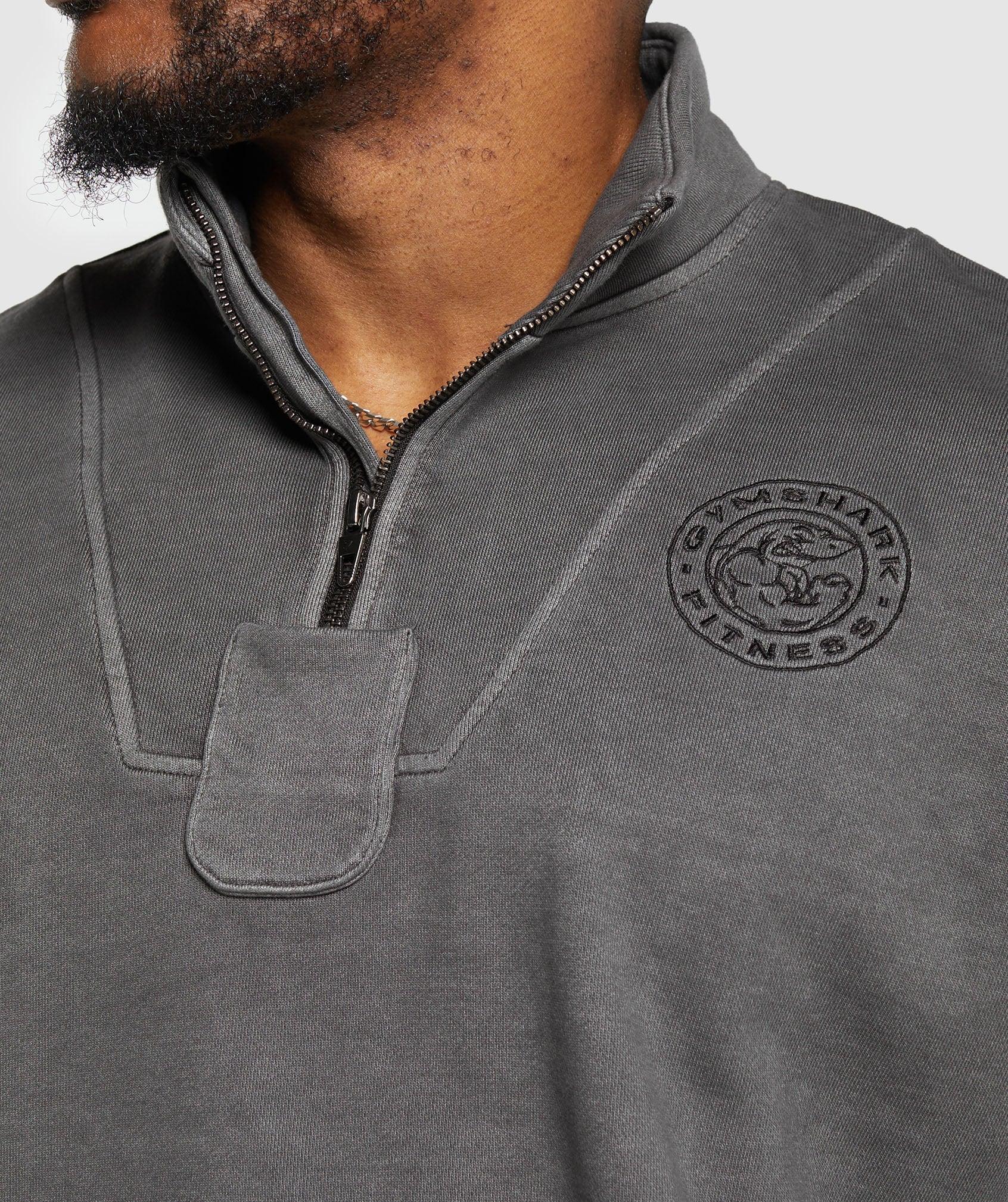 Gymshark Premium Legacy 1/4 Zip - Black Male Product Image