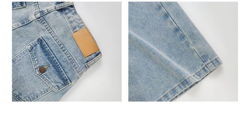 Washed Straight-Cut Loose Jeans Product Image