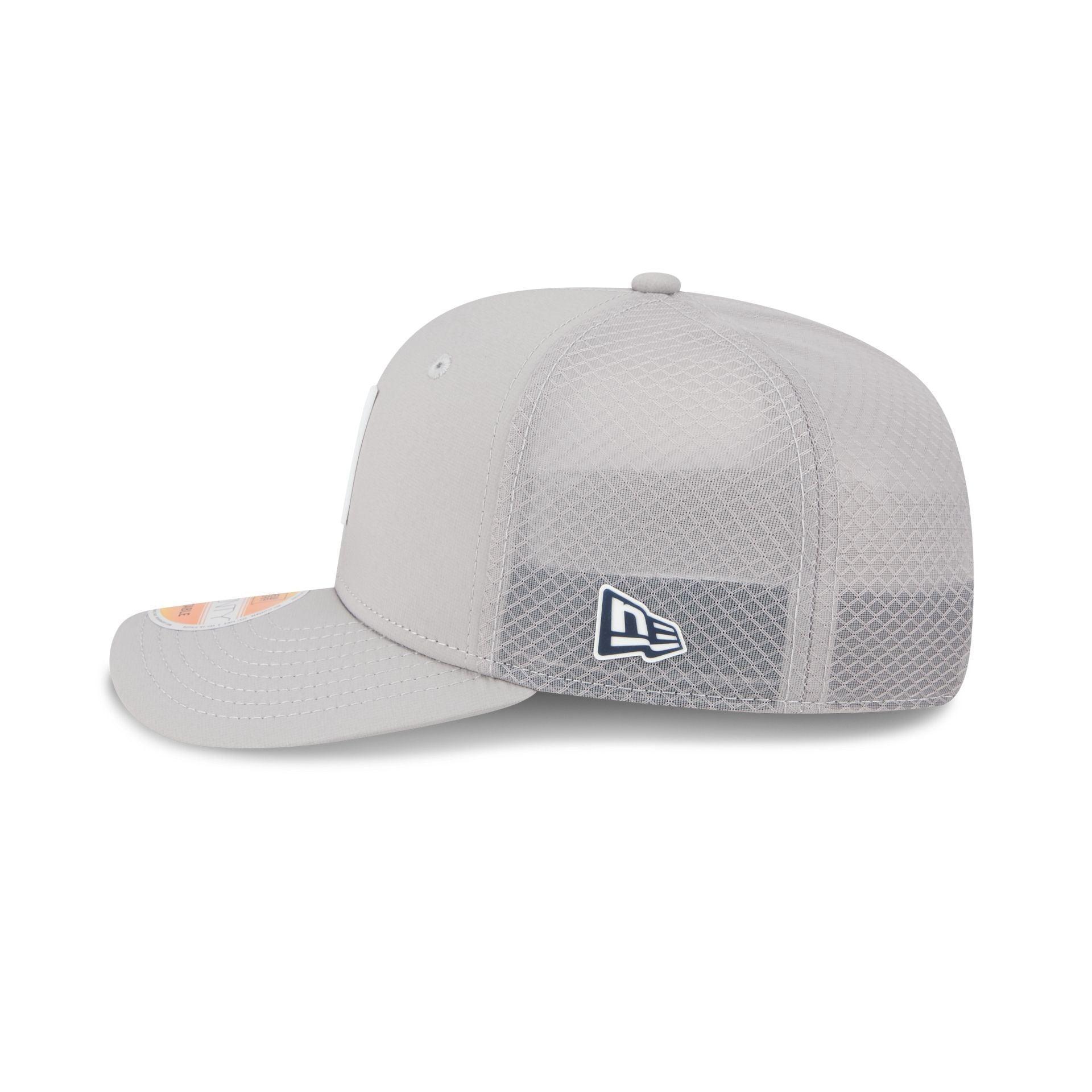 New England Patriots 2025 Sideline Hot Weather Gray 9SEVENTY Trucker Hat Male Product Image