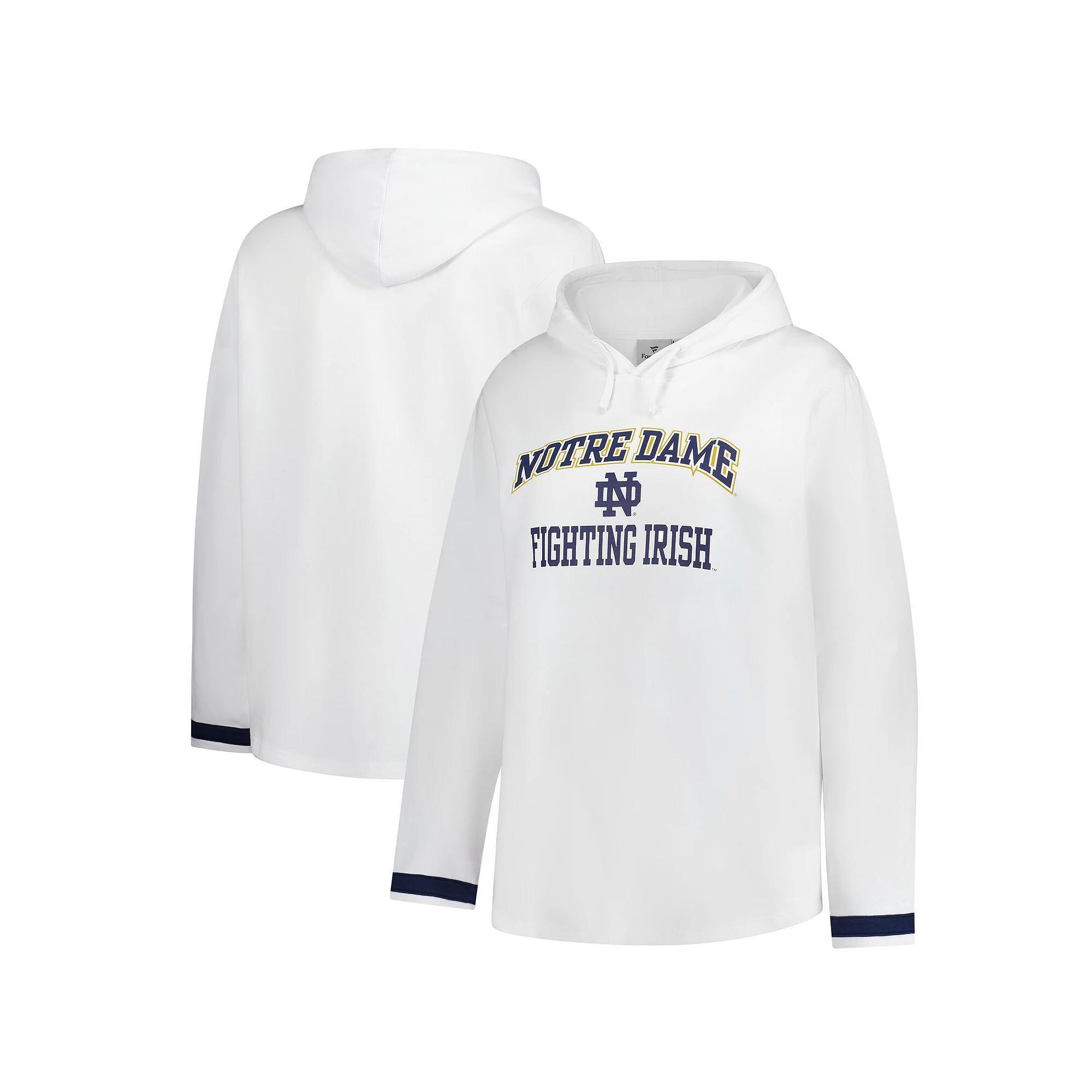 Women's Fanatics White Notre Dame Fighting Irish Plus Size Pullover Hoodie, Size: 4XL Product Image