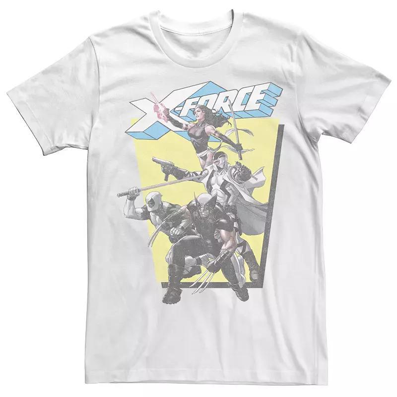 Men's Marvel X-Force Hero Group Distressed Tee, Size: Large, White Product Image