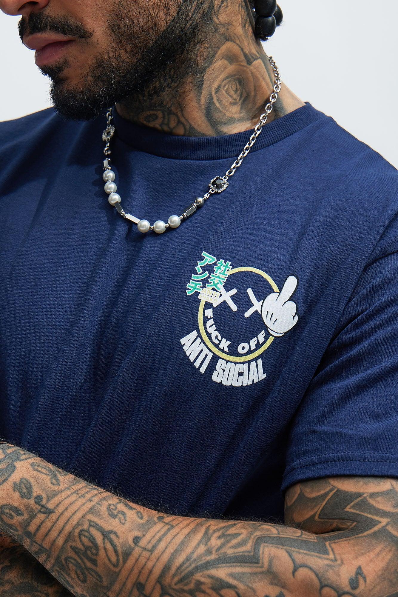 Don't Bother Me Short Sleeve Tee - Navy Product Image