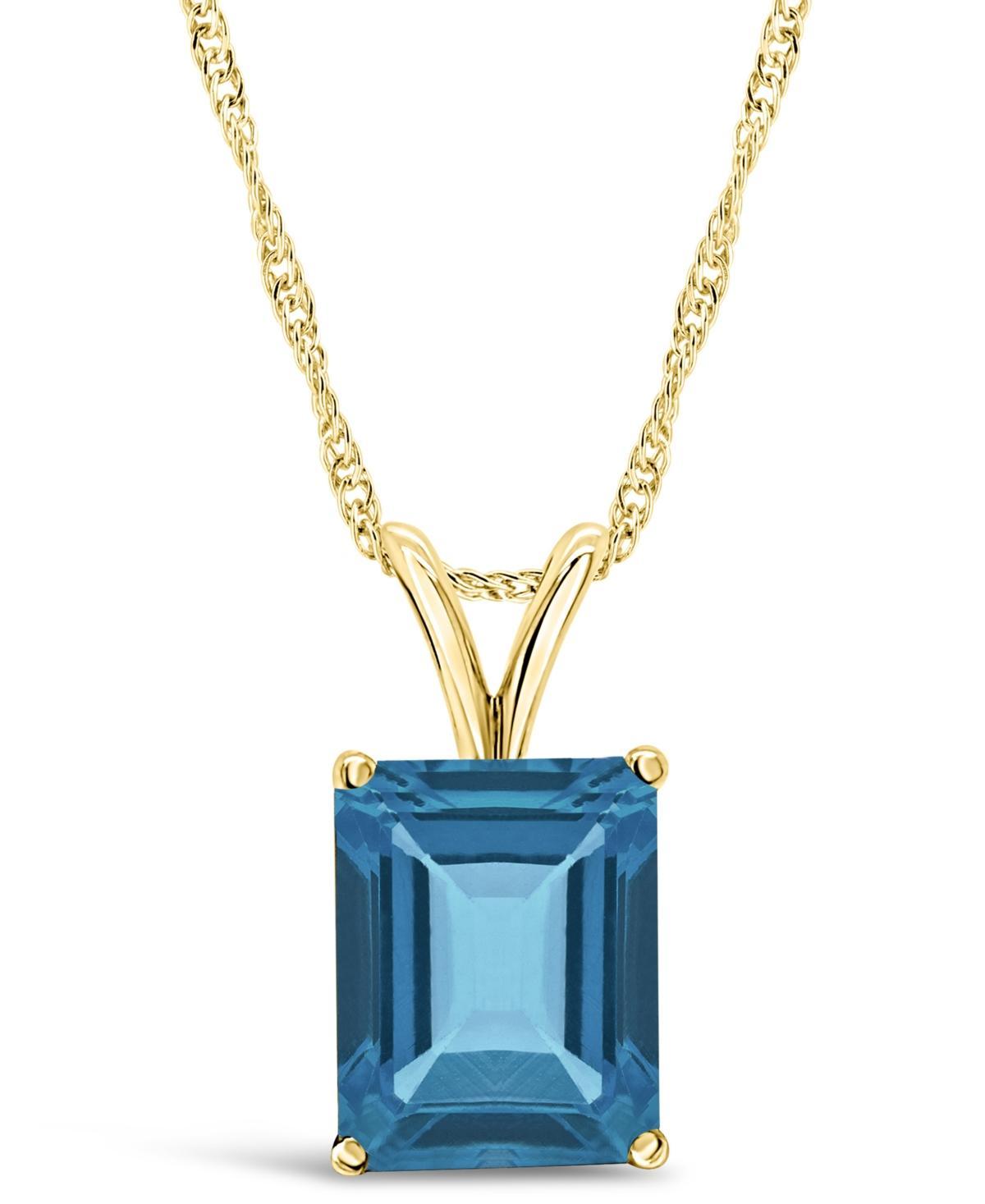 Alyson Layne 14k Gold Emerald Cut Amethyst Pendant Necklace, Women's, Size: 18" Product Image