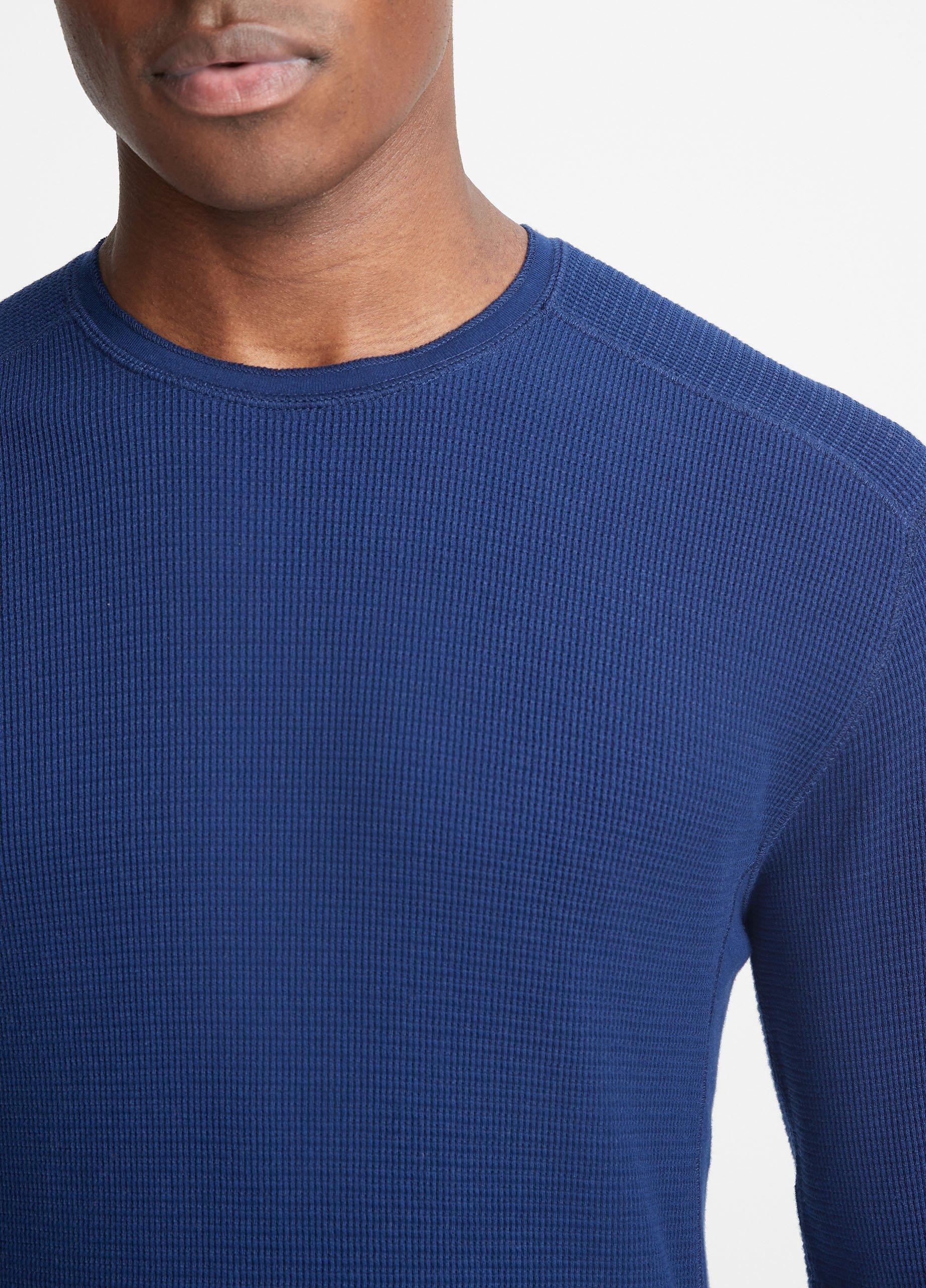 Mens Thermal Pima Cotton-Blend Long-Sleeve T-Shirt, Royal Blue, Size S Vince Product Image