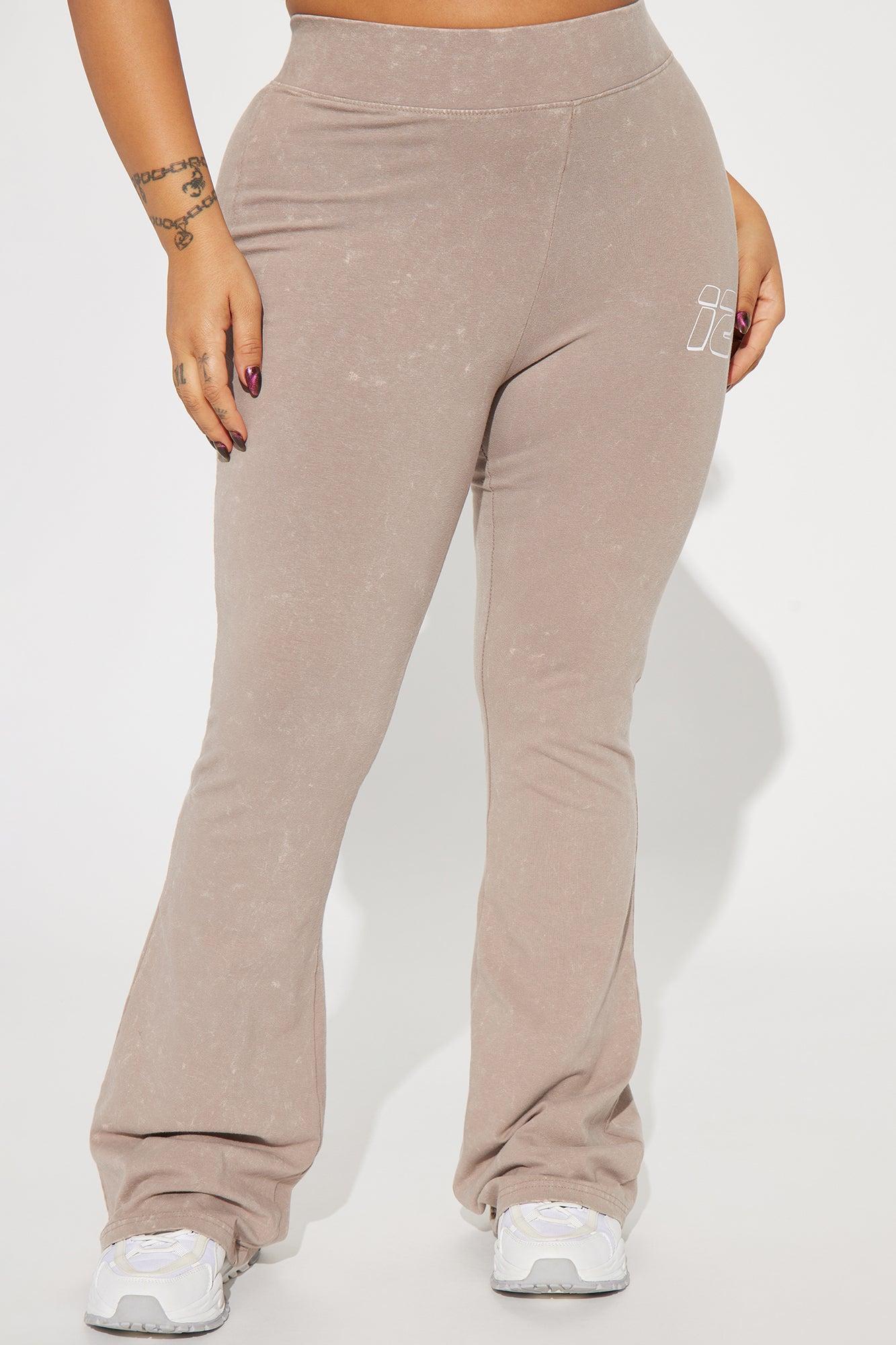 Stay Sporty Washed Wide Leg Pant - Taupe/combo Product Image