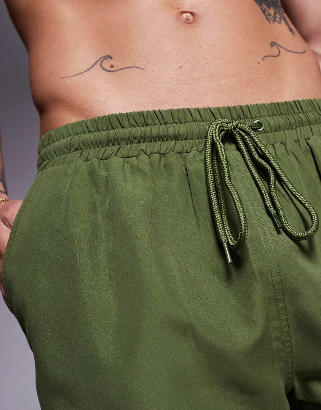 South Beach swim shorts in olive Product Image