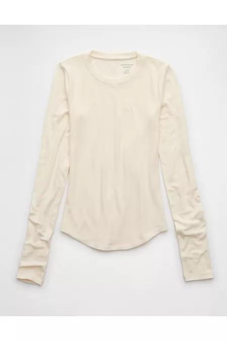 AE Cozy Up Long-Sleeve Layering T-Shirt Womens Product Image