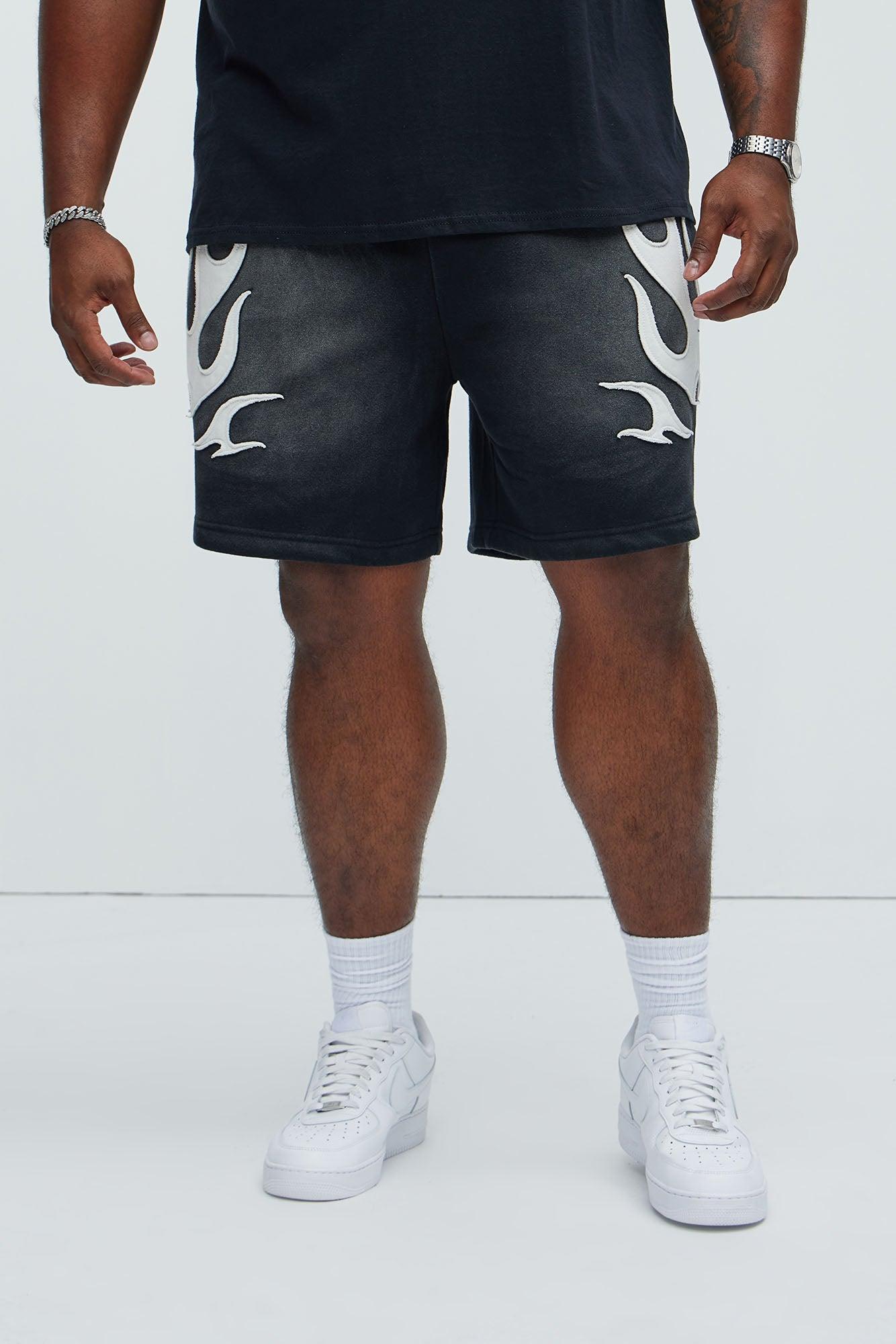 Flame Time Tyson Relaxed Shorts - Black Product Image