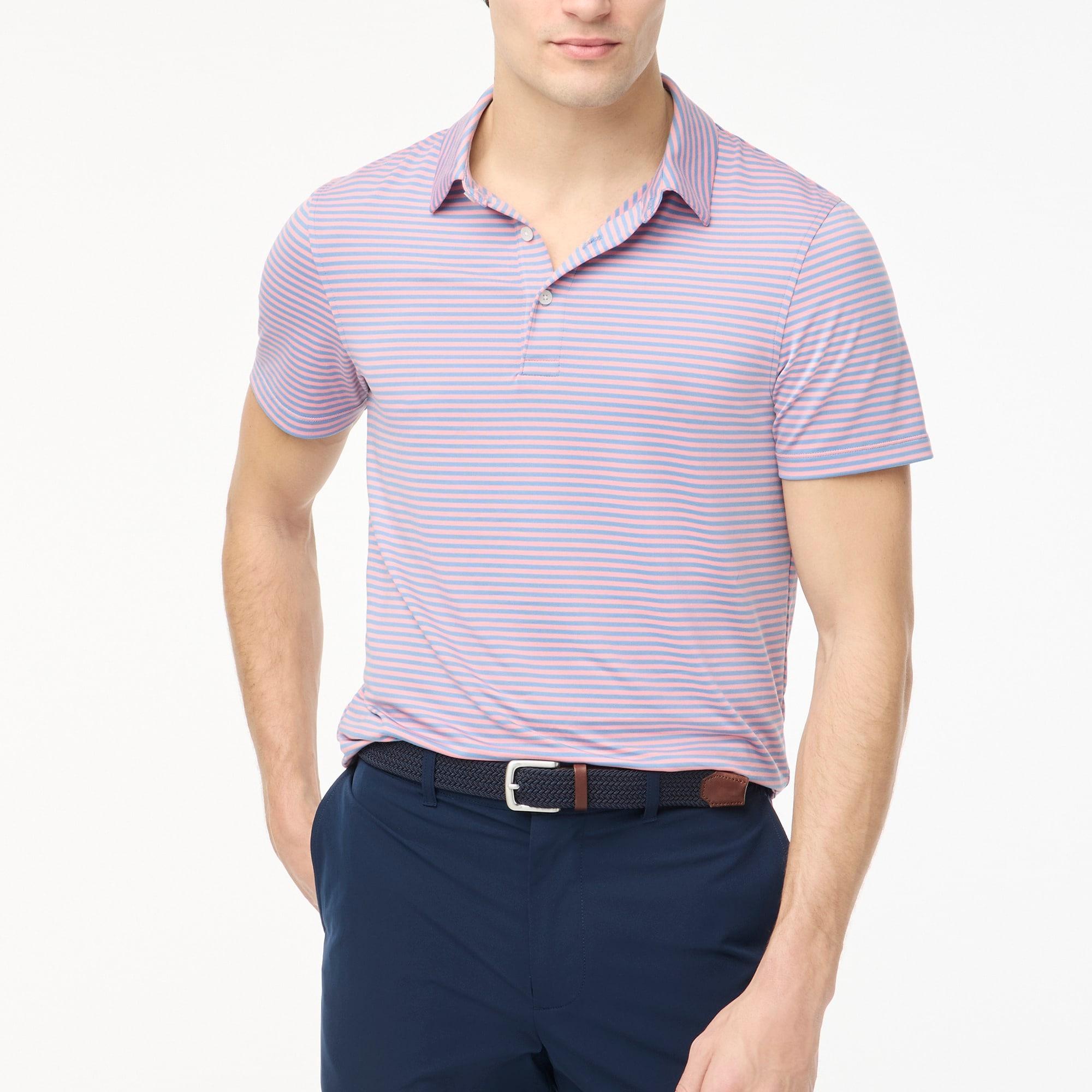 Striped performance polo shirt Product Image