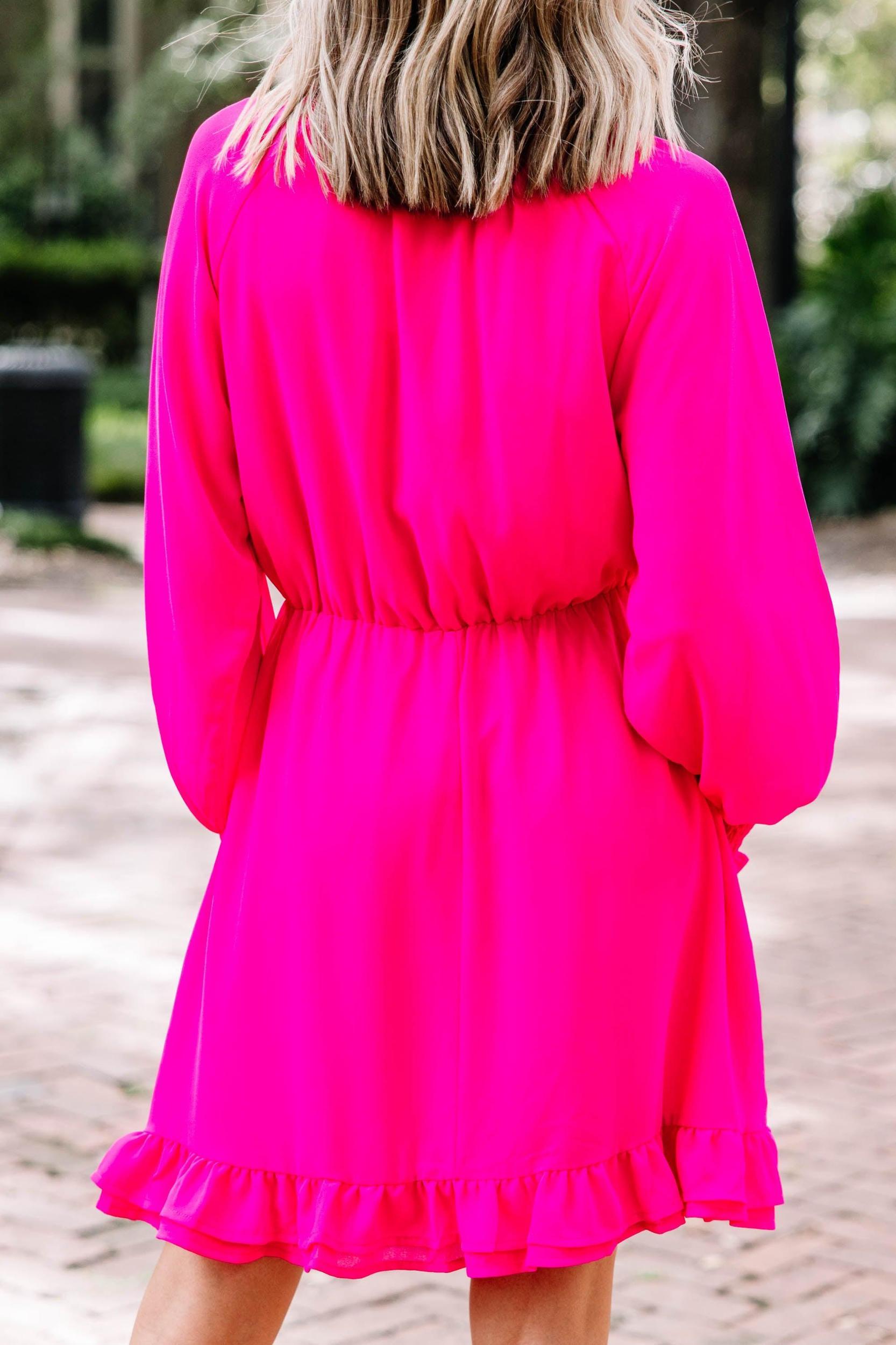 Always Evolving Hot Pink Dress Female Product Image