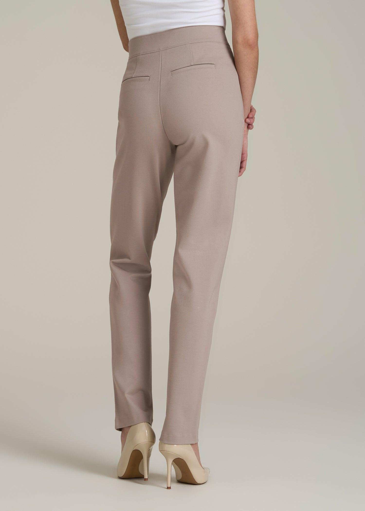 Pull-on Slim Dress Pants for Tall Women in Truly Taupe Product Image