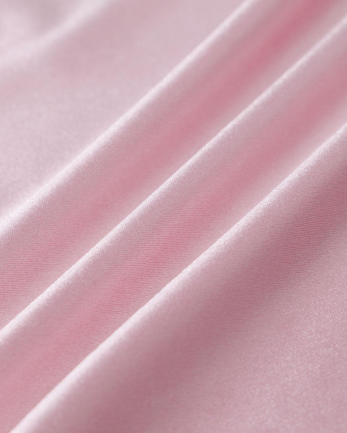 Pink Satin Strapless Maxi Dress Product Image