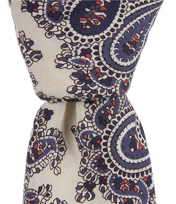 Cremieux Beltre Pine Print 3 1/4#double; Silk Tie Product Image