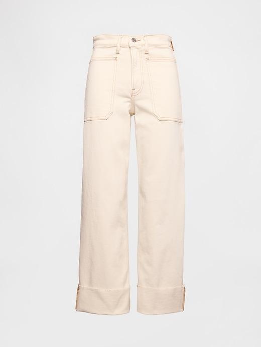 High Rise Stride Wide-Leg Ankle Jeans Product Image
