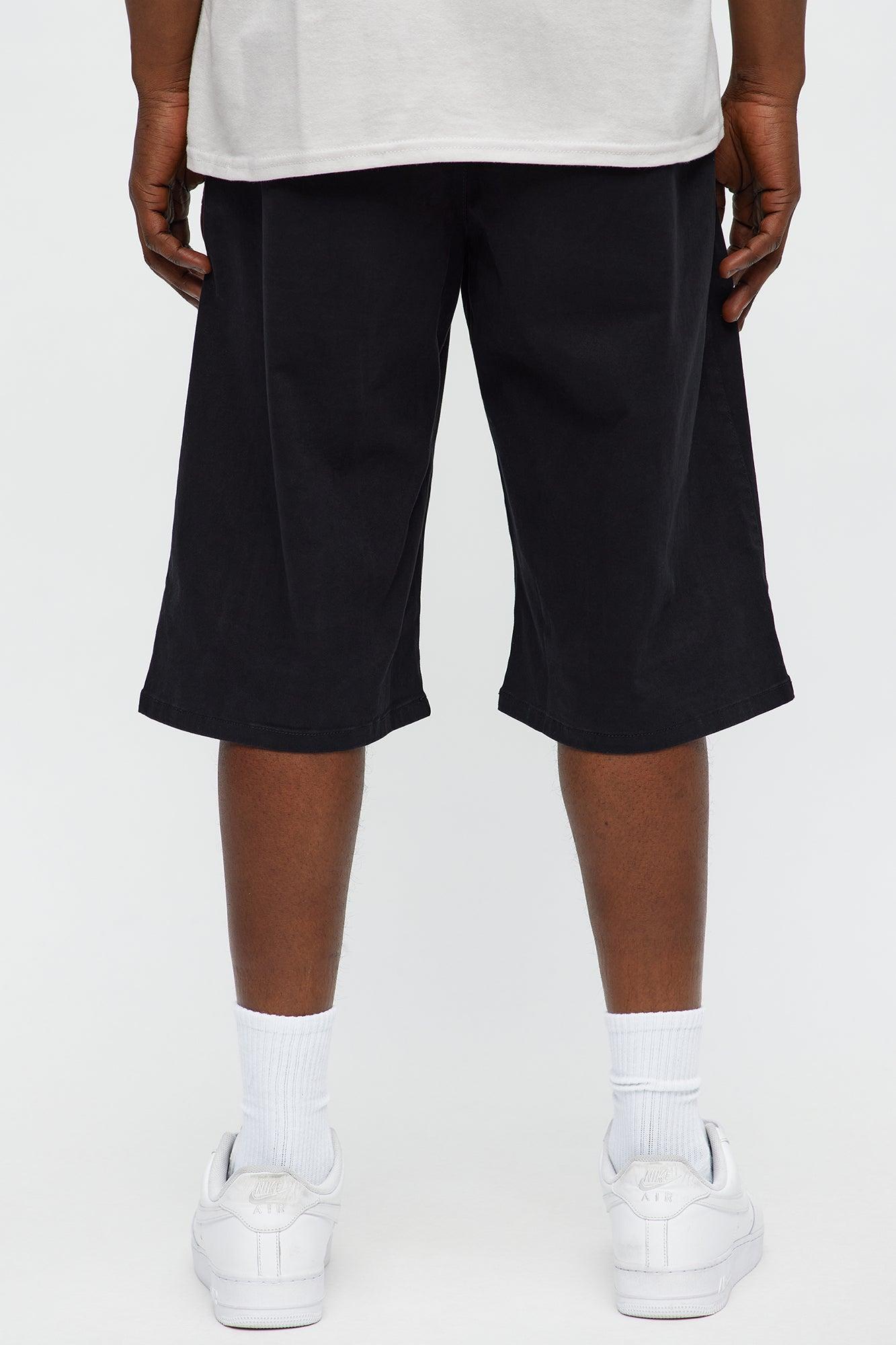 Baggy Oversized Pocket Cargo Shorts - Black Product Image