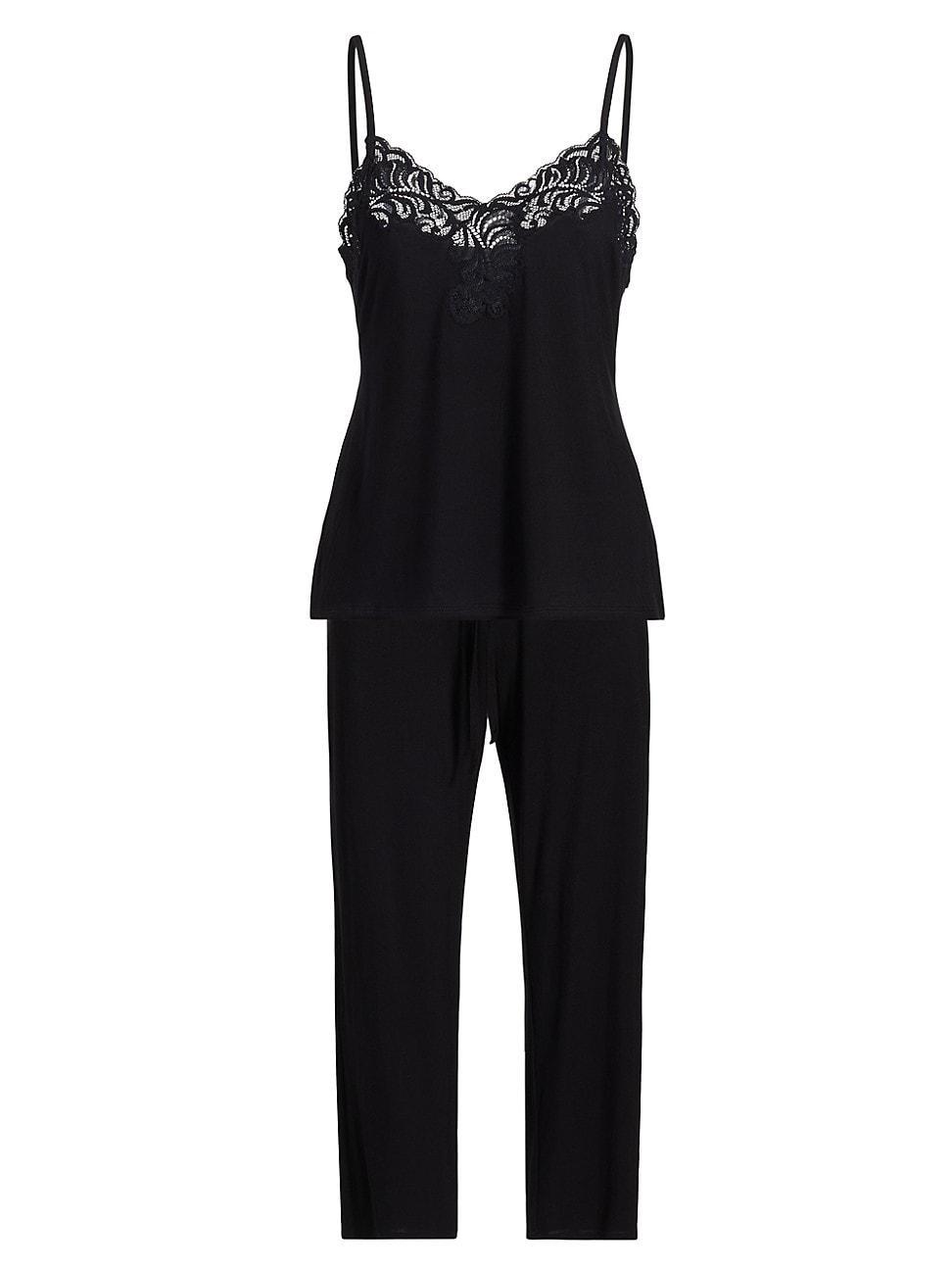 Womens Glamour Lace-Trim Lounge Set Product Image