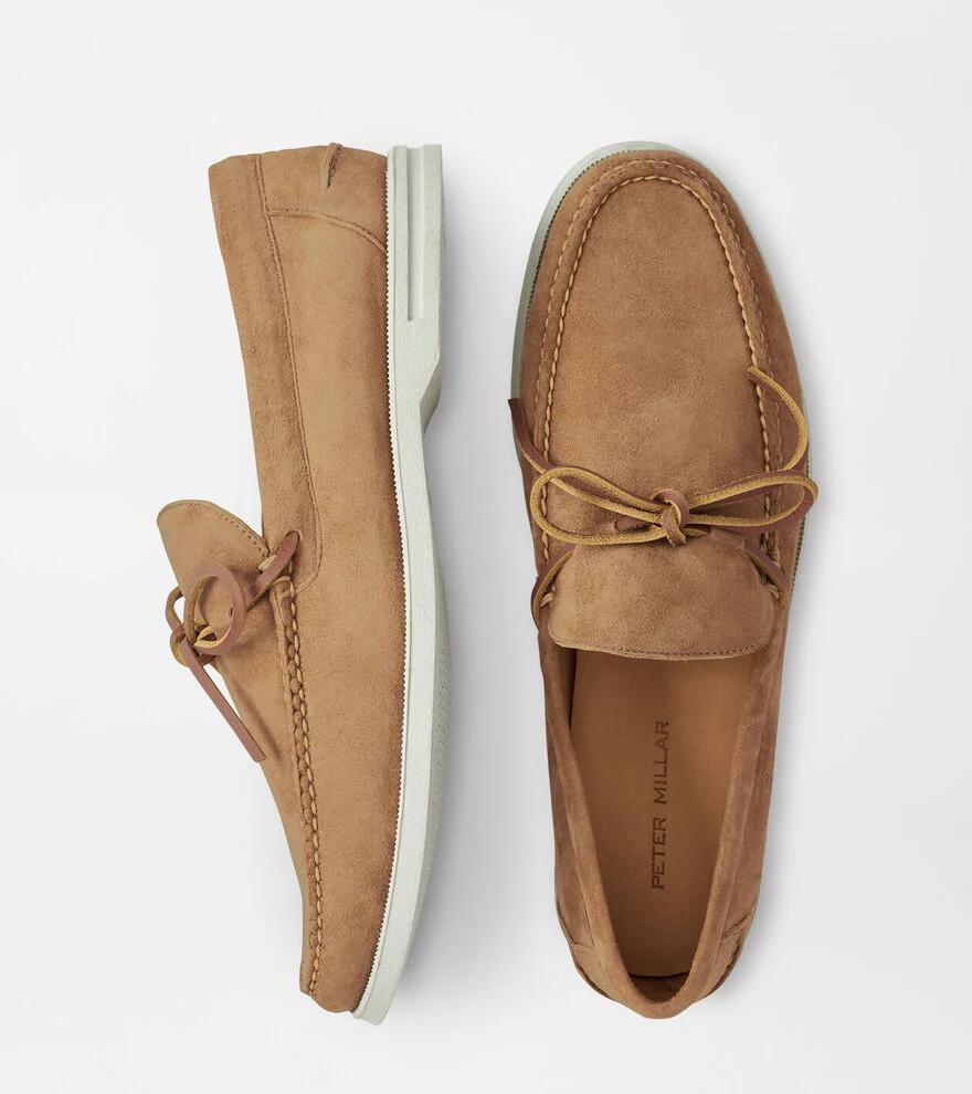 Peter Millar Mens Excursionist Boat Shoe | Color: Whiskey | Size: 8 Product Image