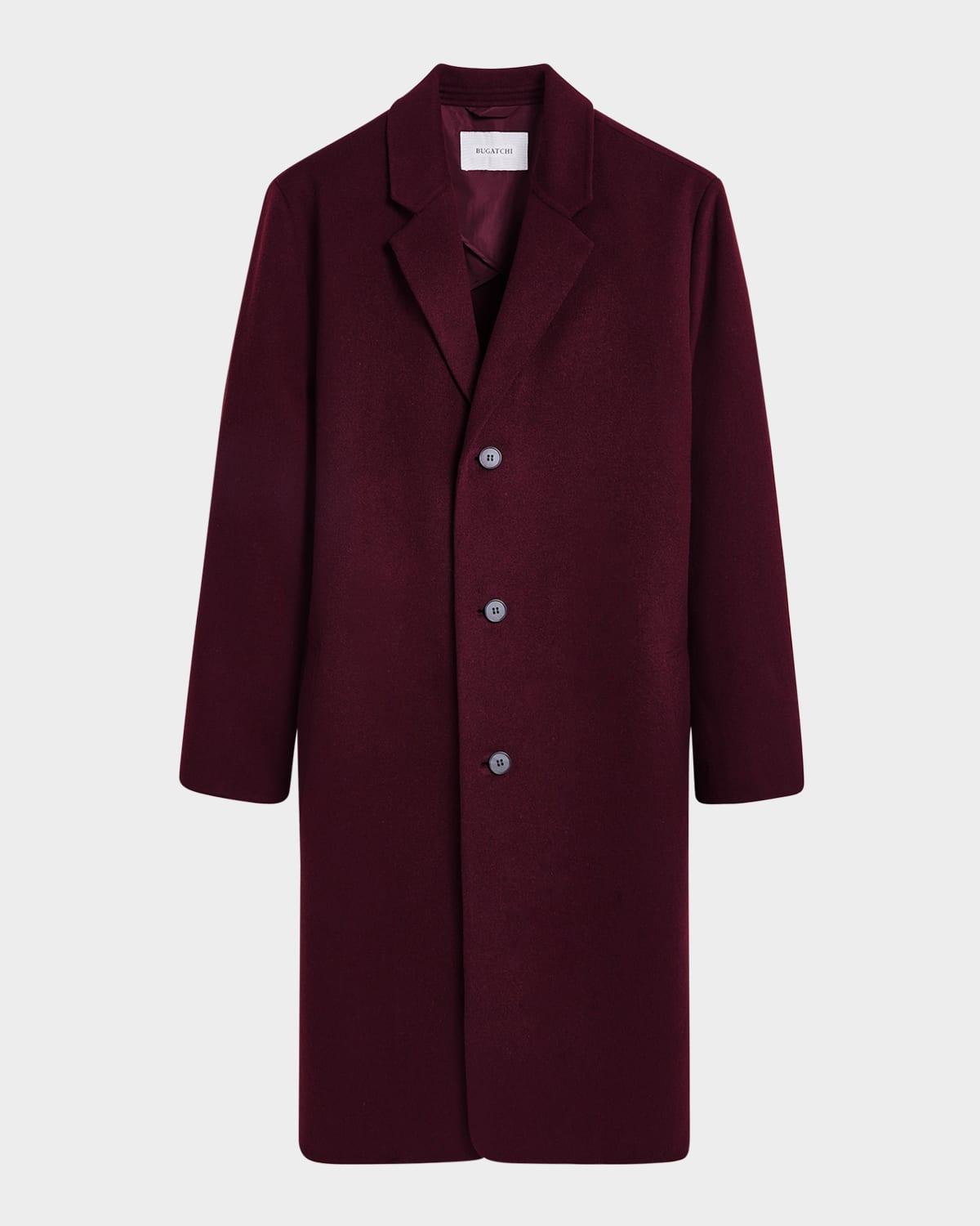 Mens Wool Single-Breasted Overcoat Product Image