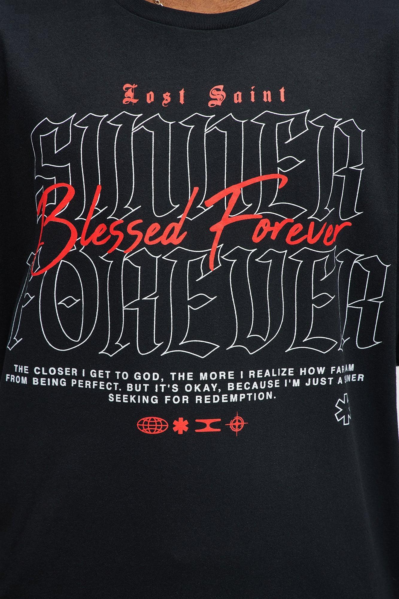 Lost Saint Blessed Forever Oversized Short Sleeve Tee - Black Product Image