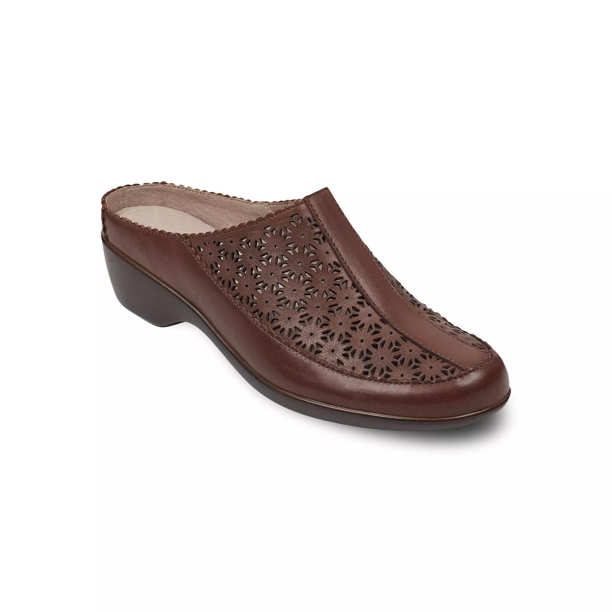 Easy Spirit Dusk Womens Perforated Leather Mules Product Image