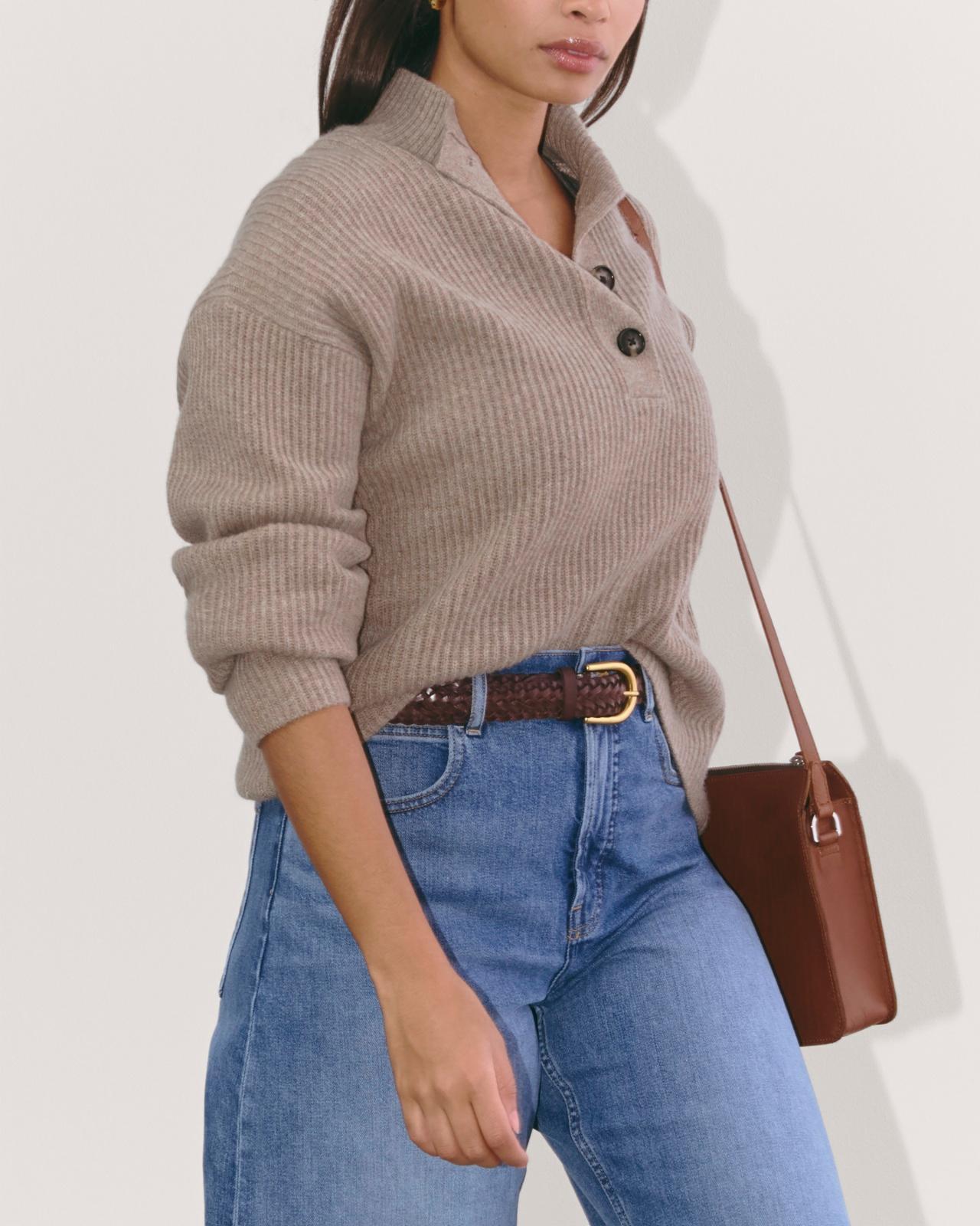 Womens Cocoon Henley in Wool Cashmere Sweater by Everlane Product Image