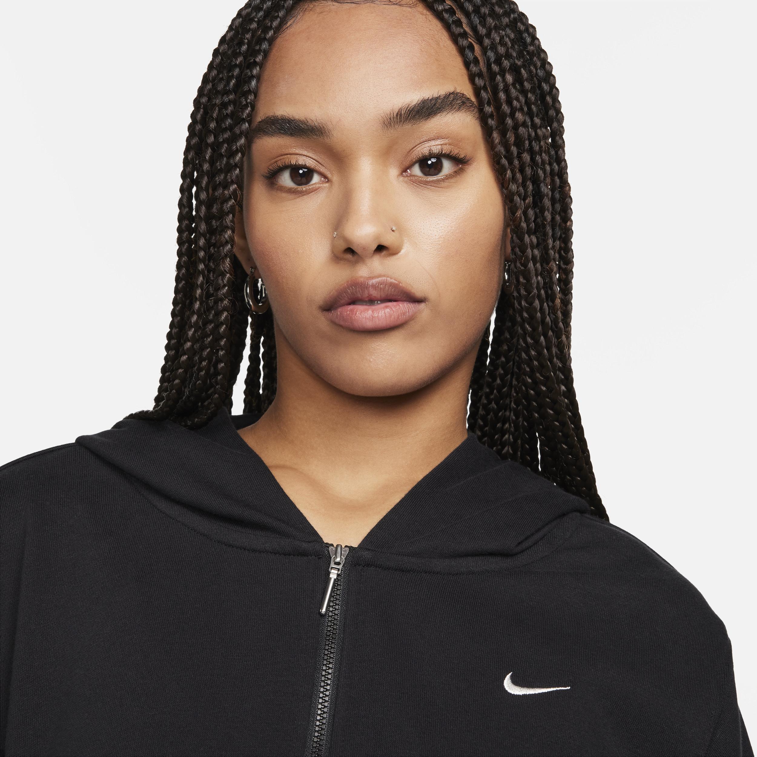 Women's Nike Sportswear Chill Terry Full-Zip Hoodie, Size: XL, Black Product Image