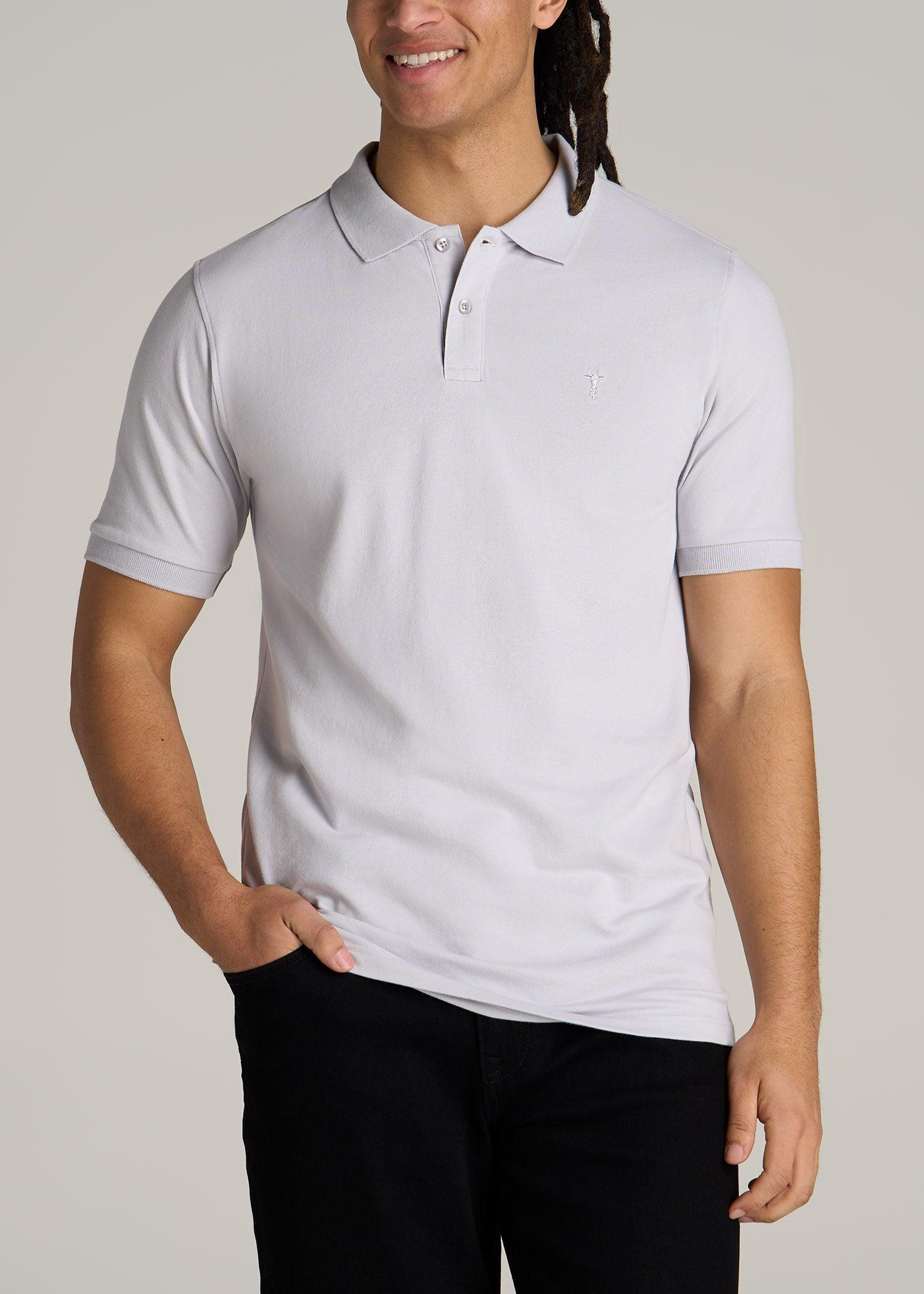Men's Tall Classic Polo with Embroidered Logo in Cherry Brown Product Image