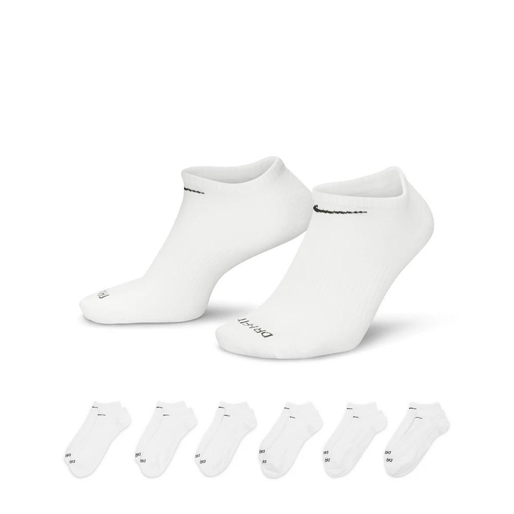 Men's Nike 6-pack Everyday Plus Lightweight No-Show Training Socks, Size: 8-12, White Black Product Image