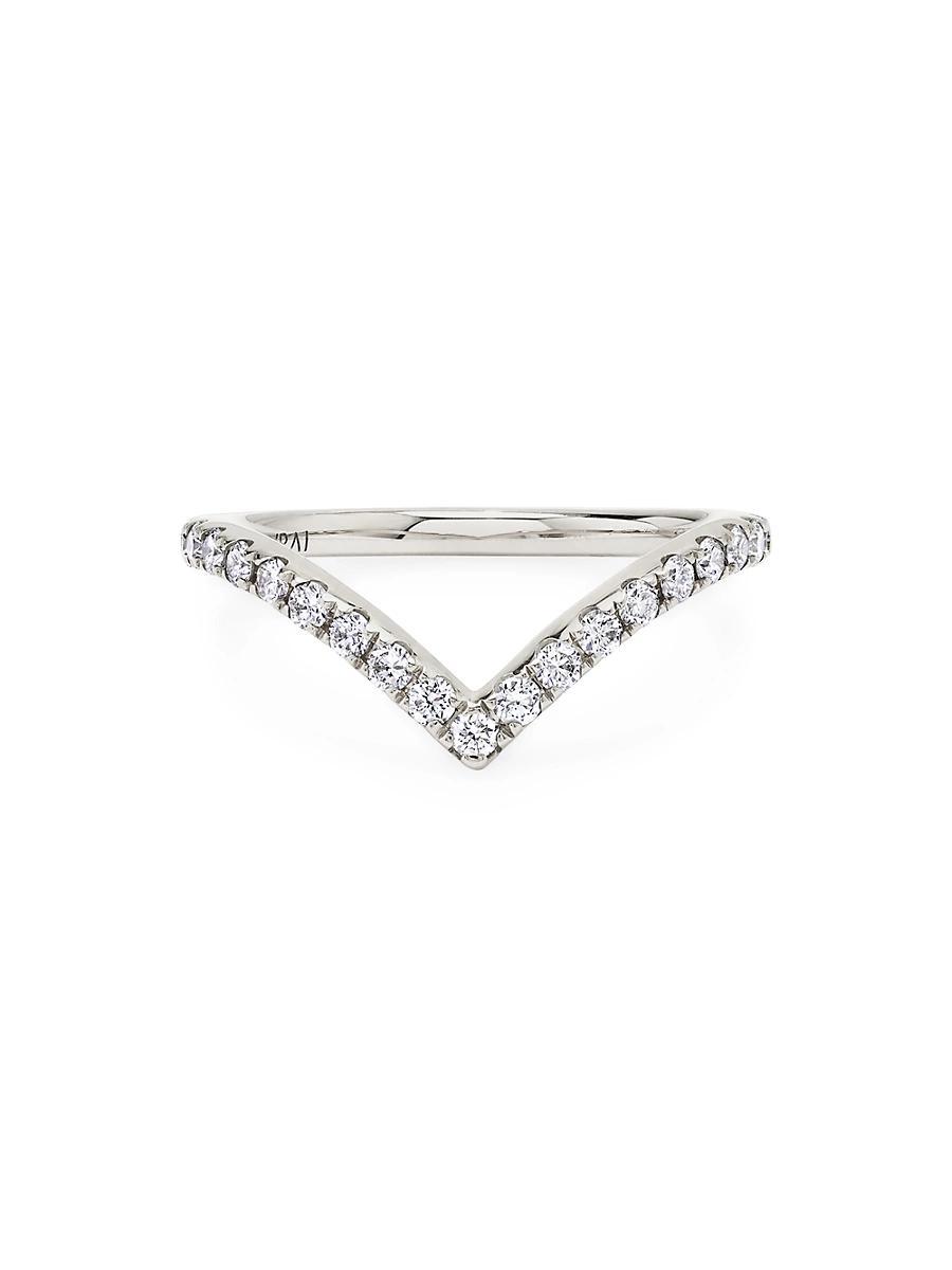 Womens Eternity Bands 14K White Gold & 0.38 TCW Lab-Grown Diamond Signature V Band Product Image