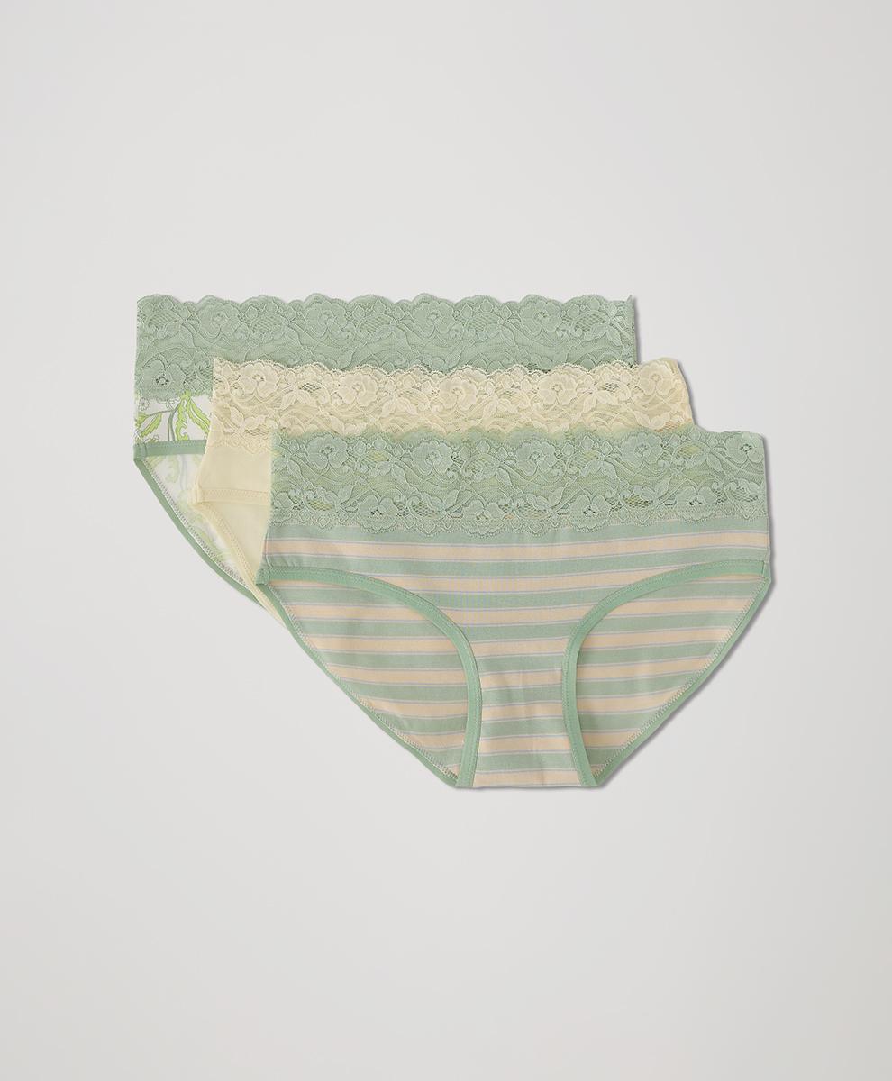 Womens Lace Waist Brief 3-Pack 3XL Product Image