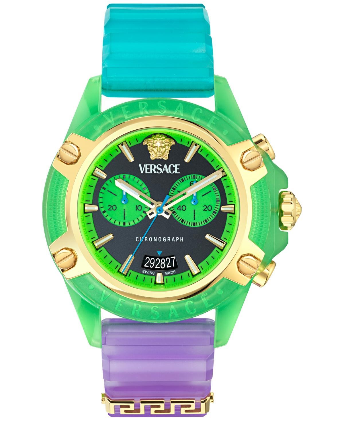 Mens Icon Active Silicone-Strap Chronograph Watch, 44mm Product Image