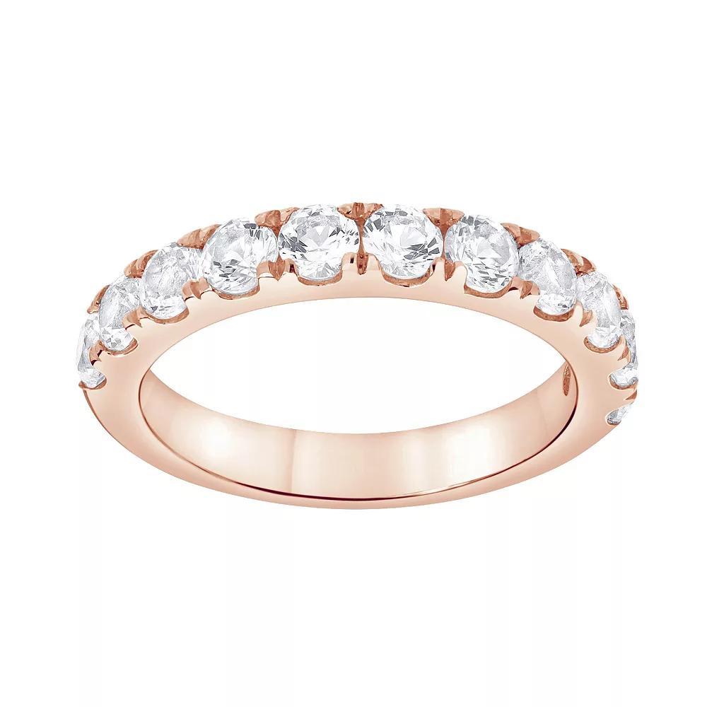 Gemstone Brilliance Lab-Created White Sapphire Ring, Women's, Size: 6, Pink Tone Product Image