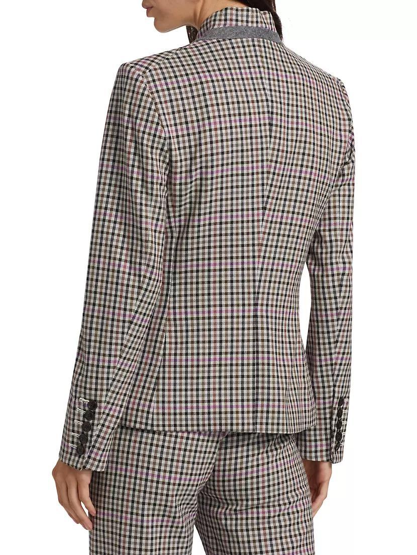 Katie Check Single-Breasted Blazer Product Image