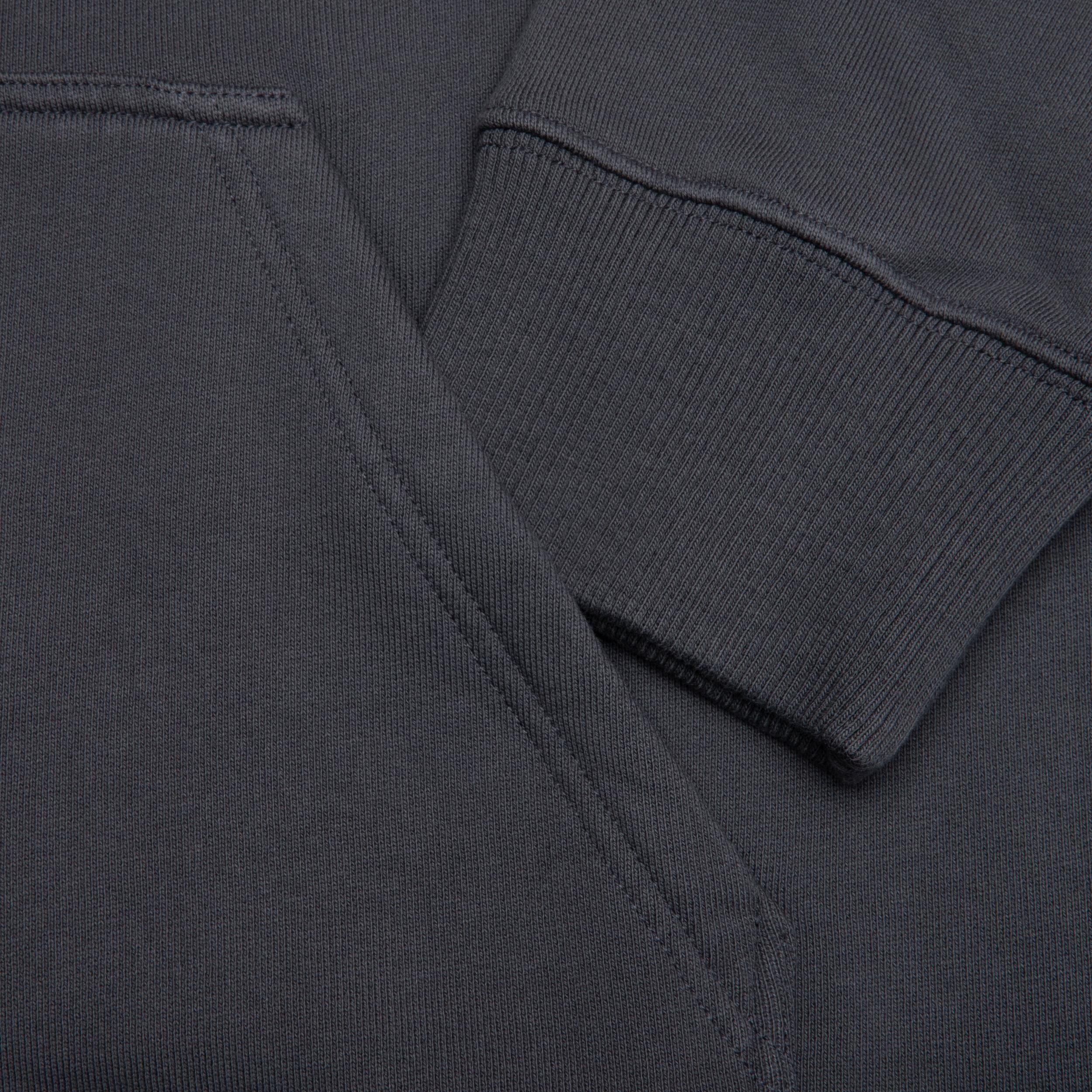 Printed Felpa Slim Fit Hoodie - Charcoal Male Product Image